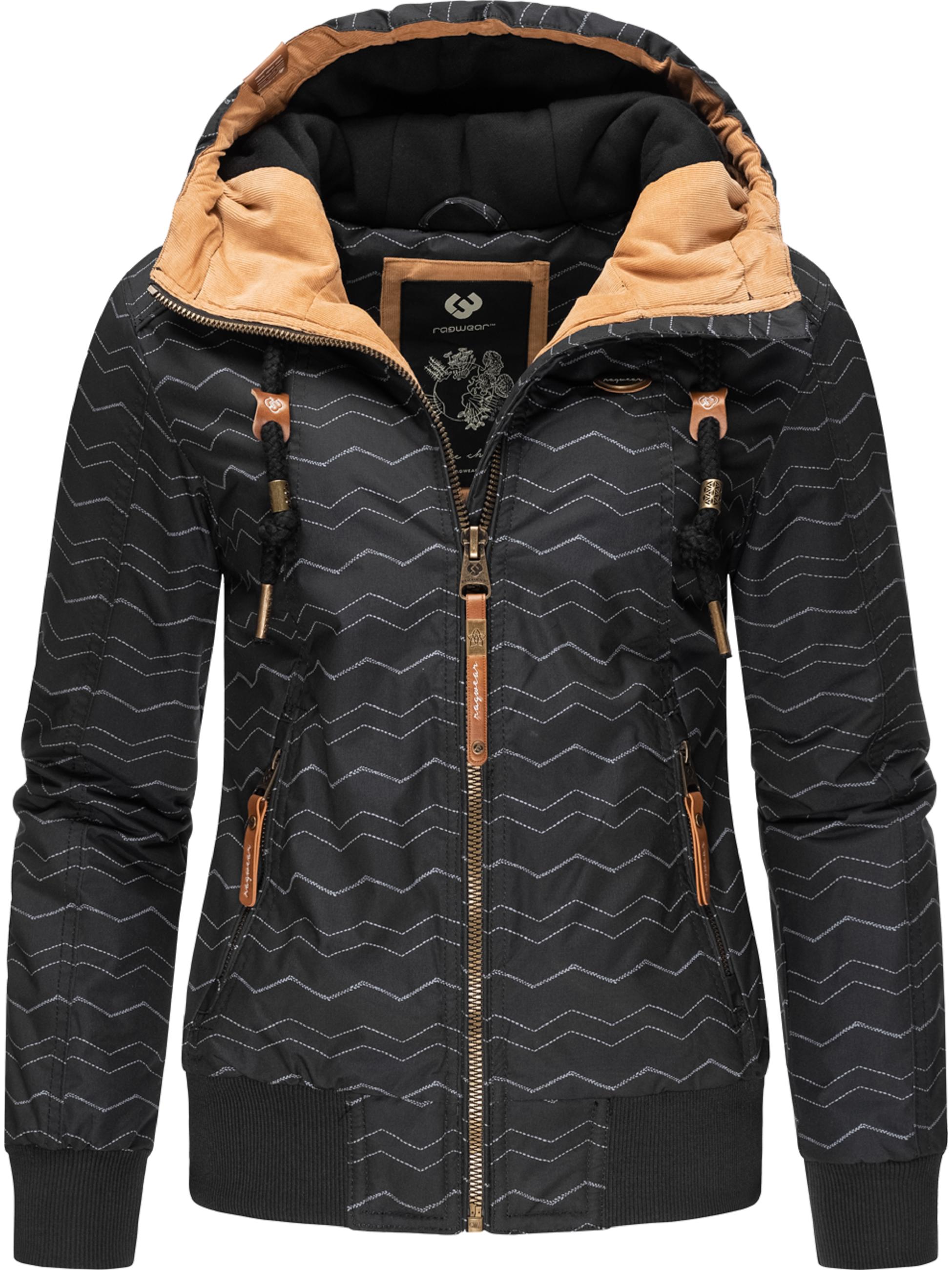 Winterjacke mit Kapuze "Druna Zig Zag Winter" Black