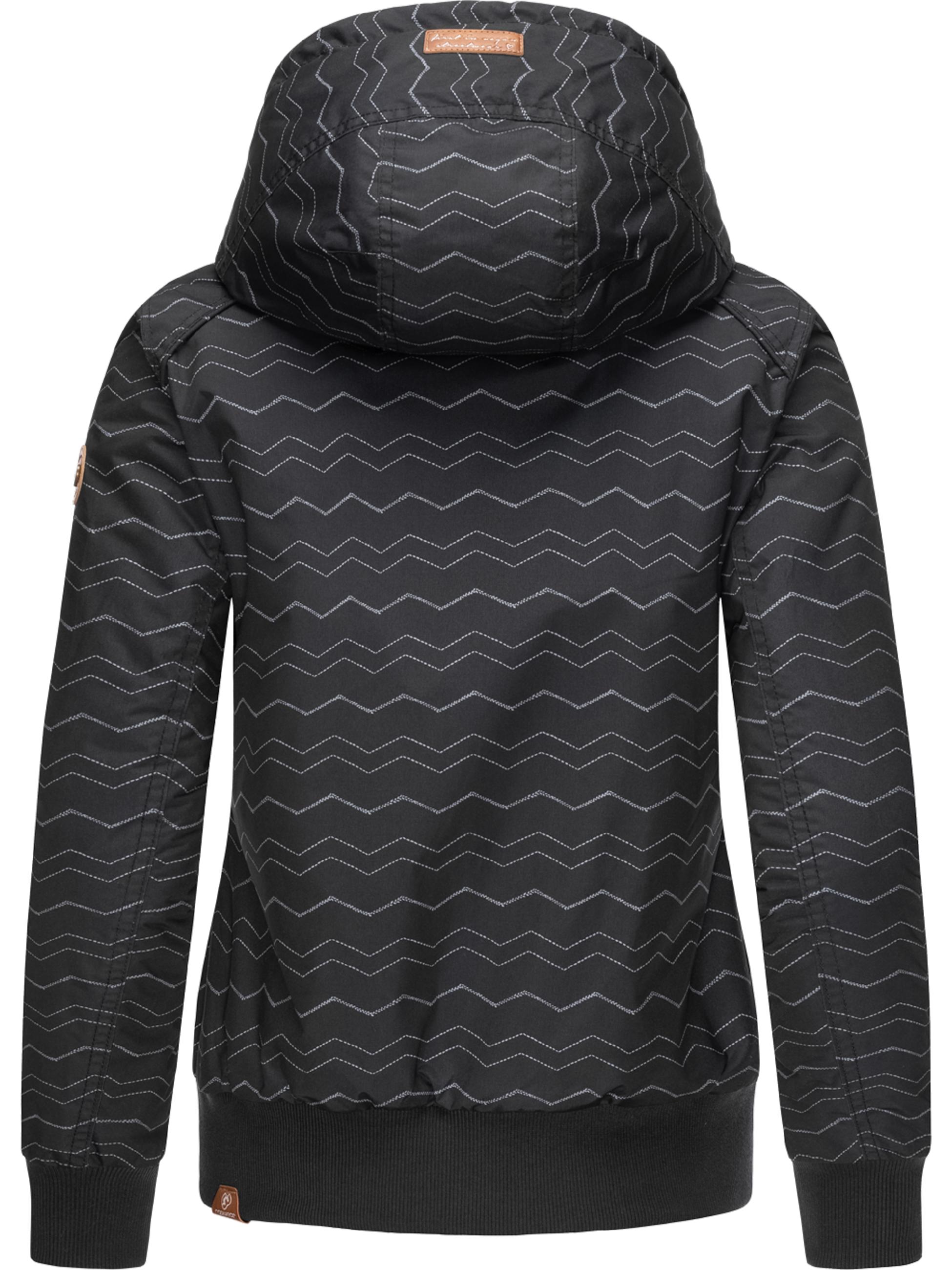 Winterjacke mit Kapuze "Druna Zig Zag Winter" Black