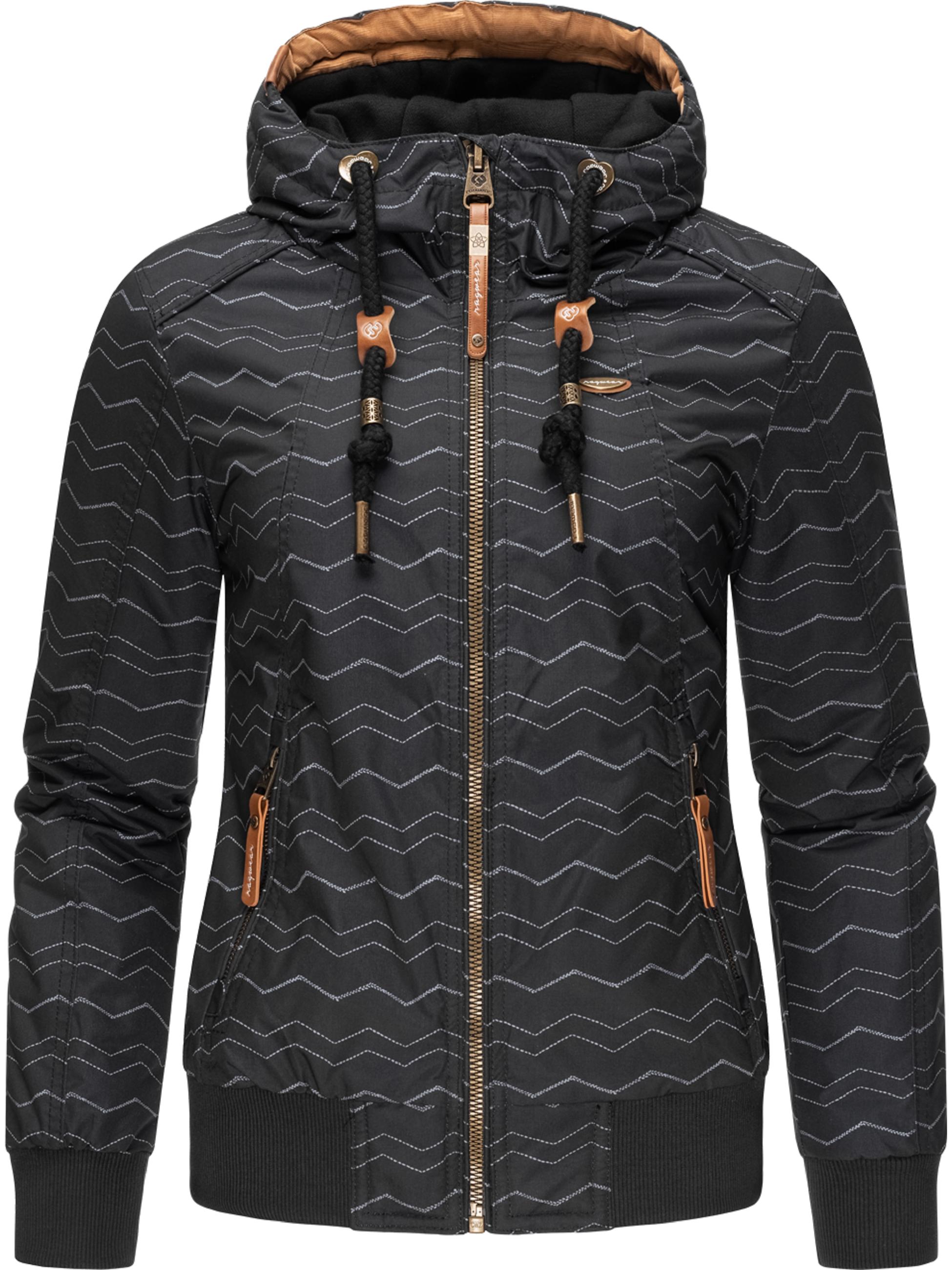 Winterjacke mit Kapuze "Druna Zig Zag Winter" Black