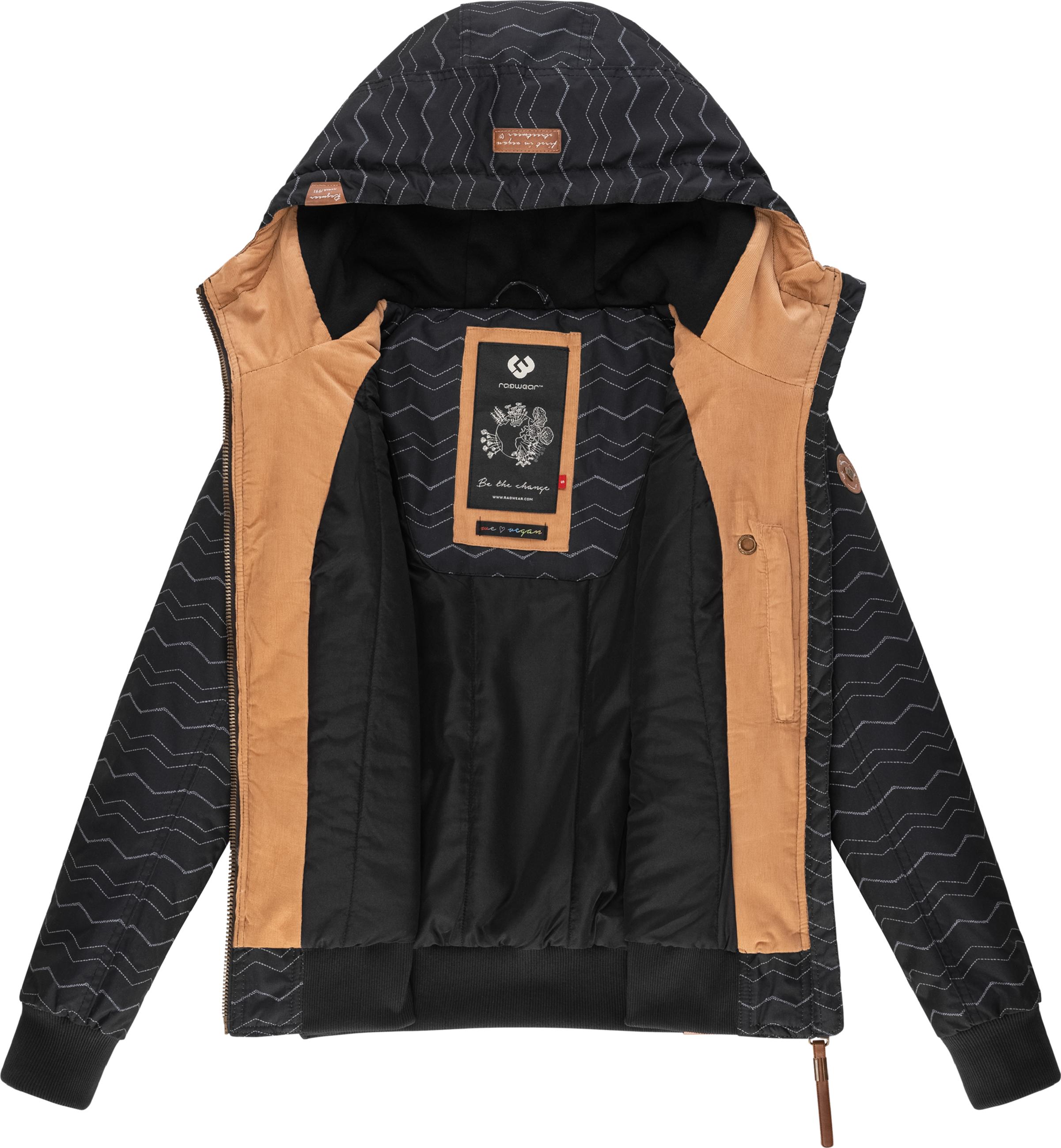 Winterjacke mit Kapuze "Druna Zig Zag Winter" Black