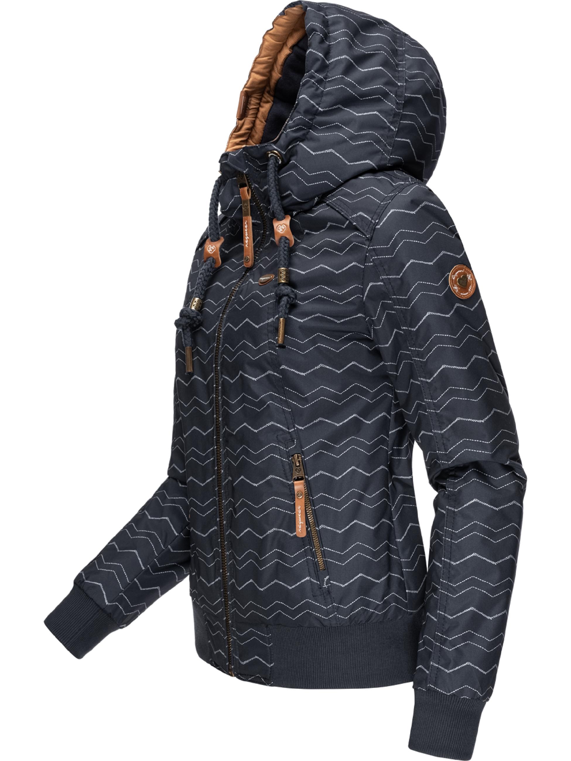 Winterjacke mit Kapuze "Druna Zig Zag Winter" Navy