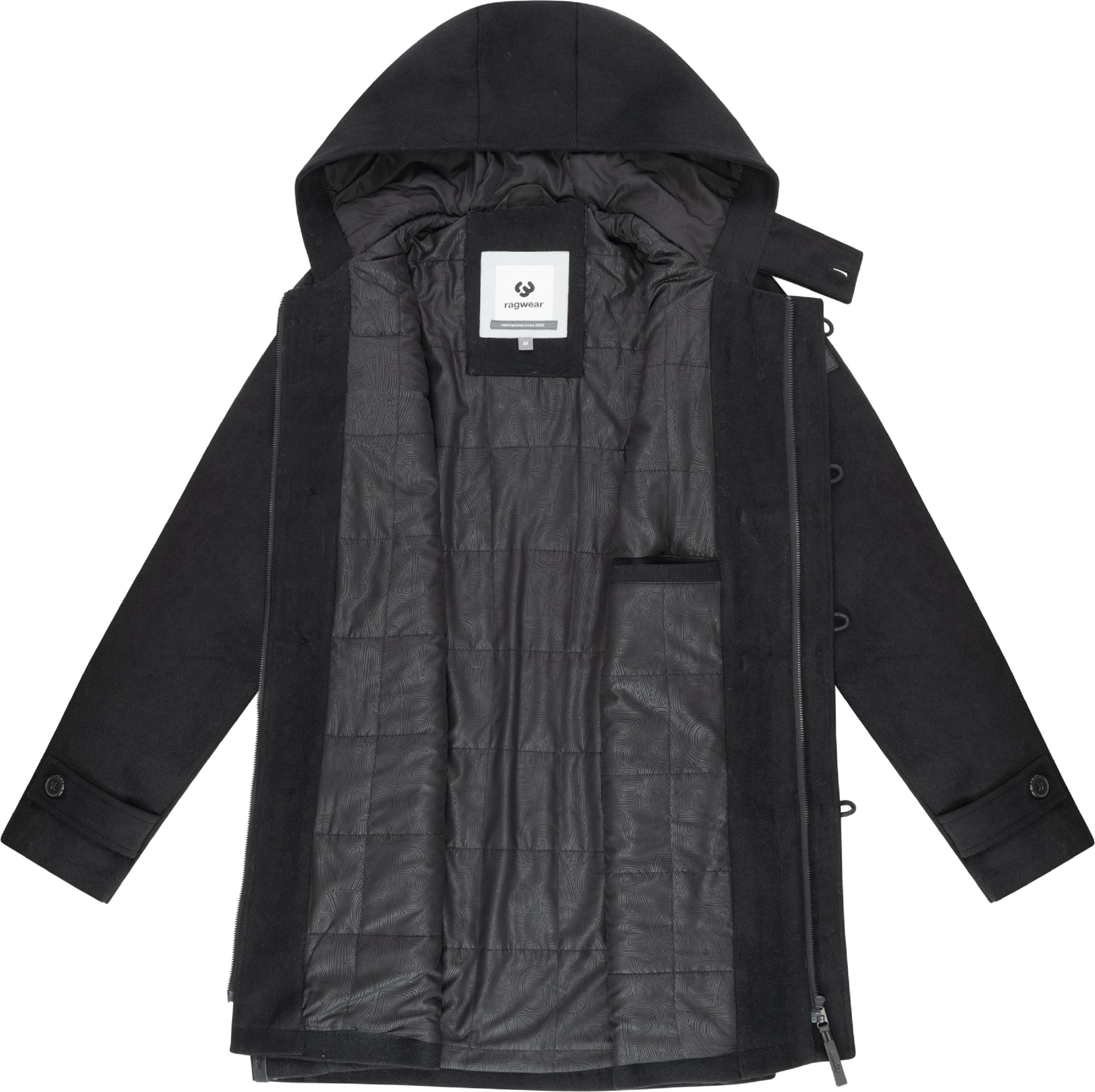 Winter Kurzmantel mit Kapuze "Duffie YOUMODO" Black
