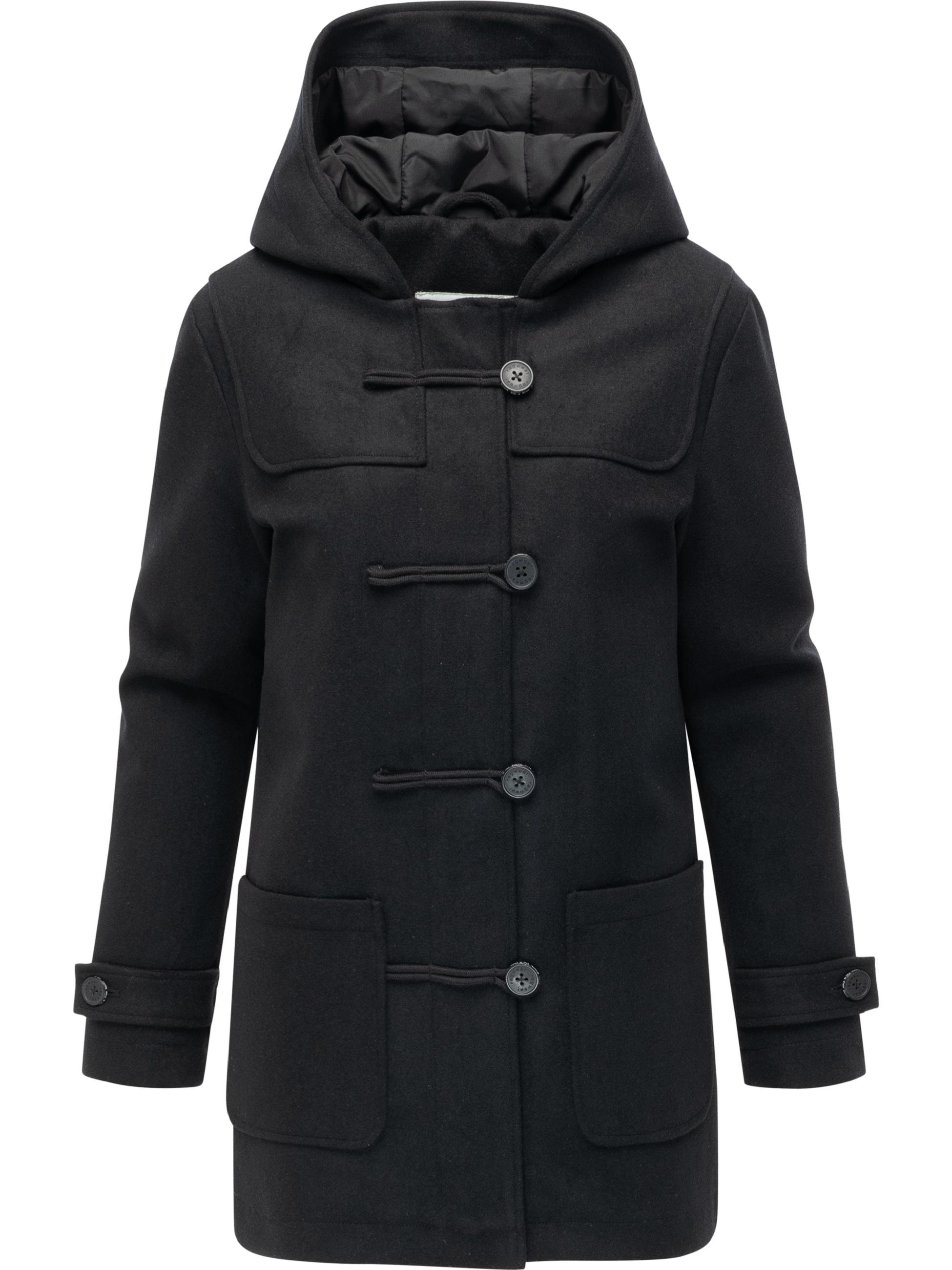 Leichter Wintermantel mit Knopfleiste "Duffina YOUMODO" Black