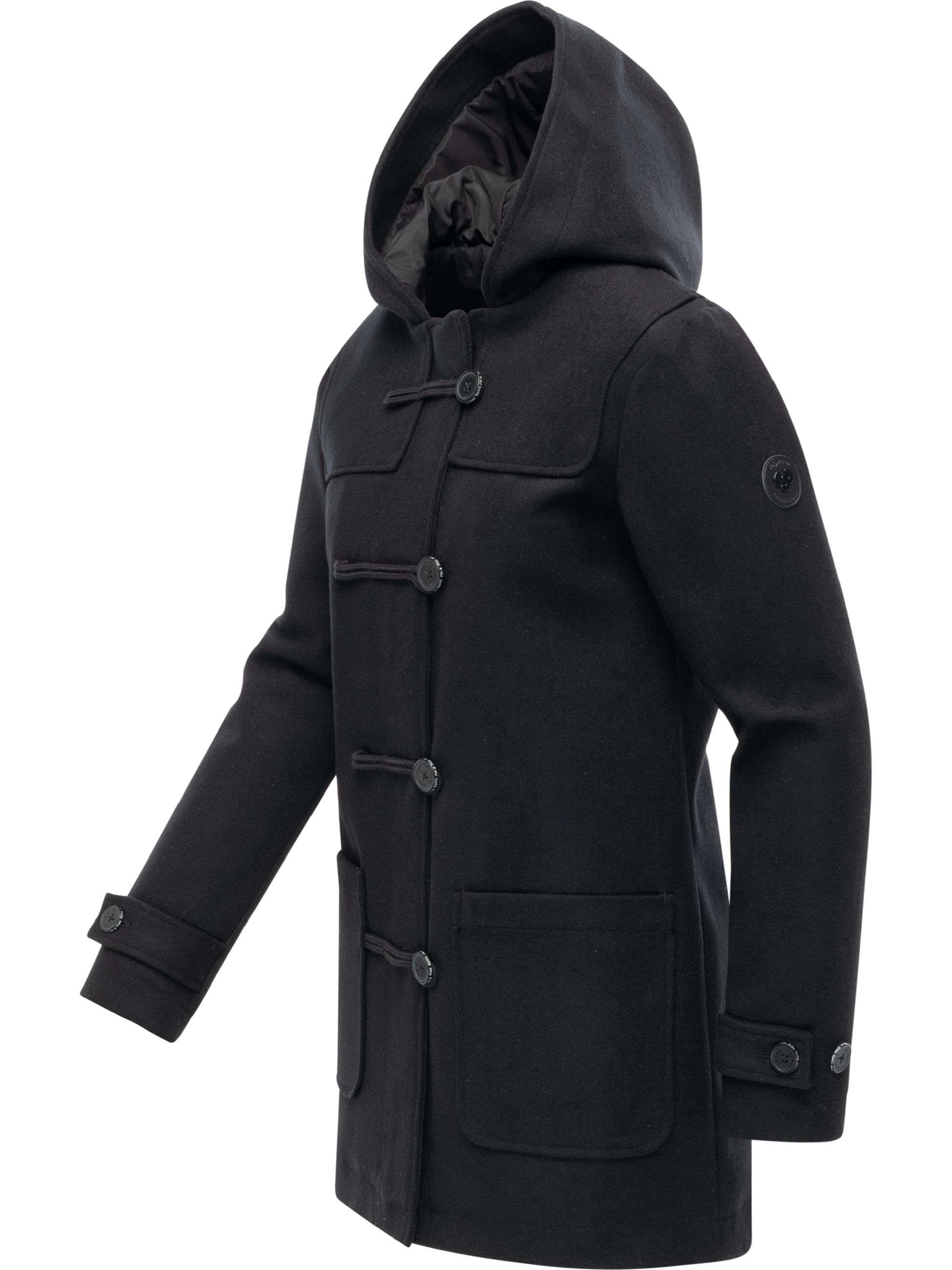 Leichter Wintermantel mit Knopfleiste "Duffina YOUMODO" Black