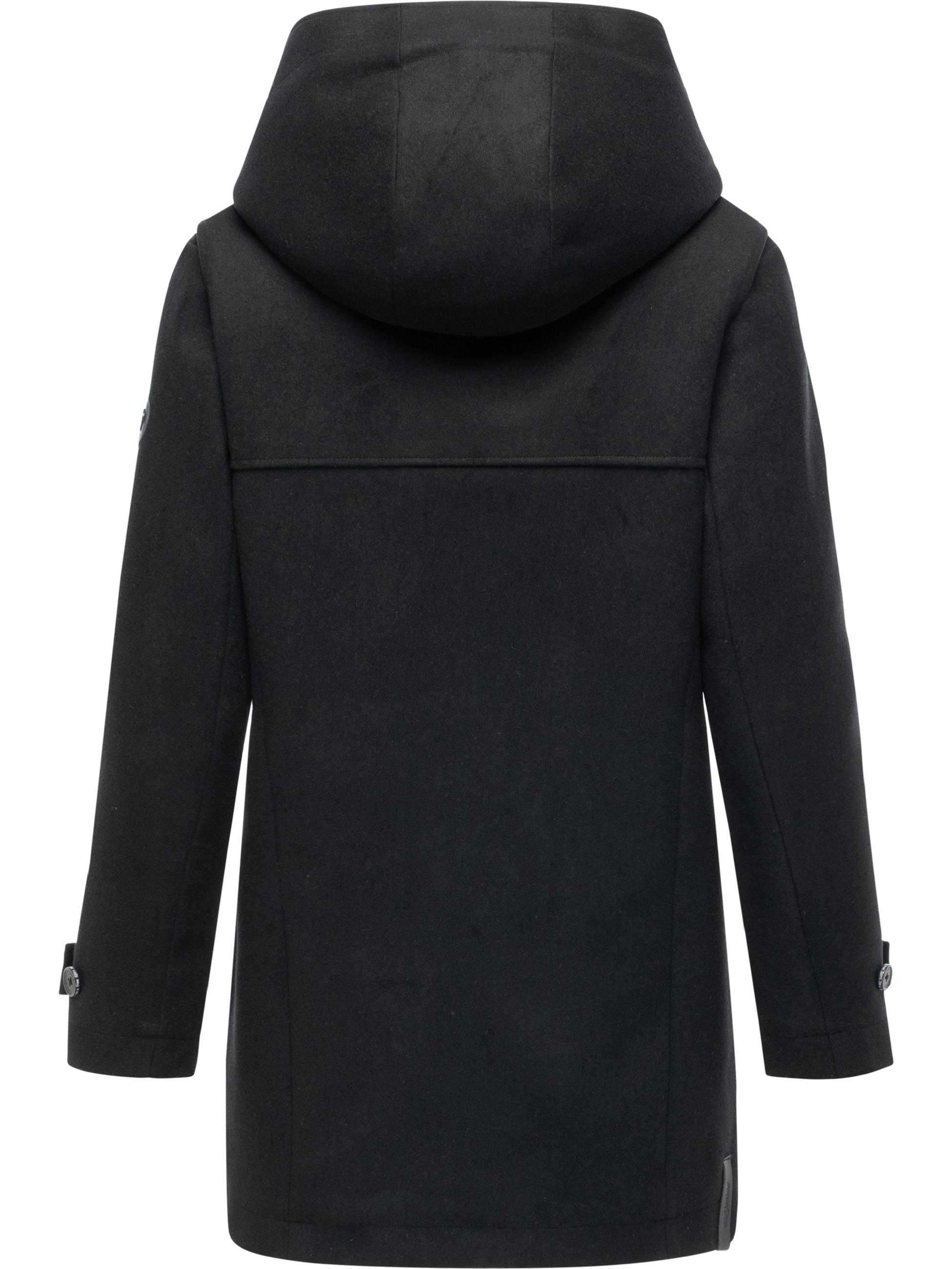 Leichter Wintermantel mit Knopfleiste "Duffina YOUMODO" Black