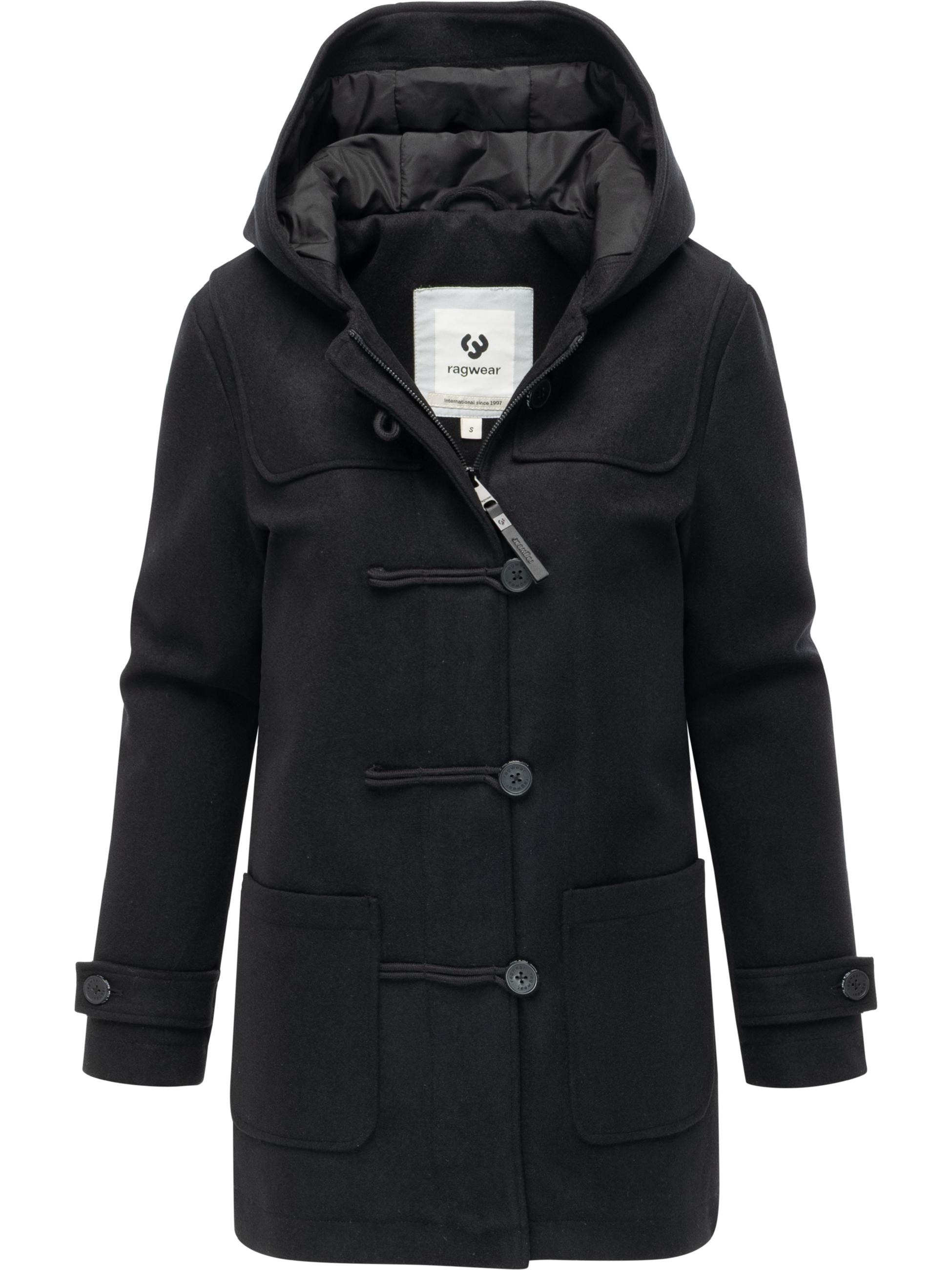 Leichter Wintermantel mit Knopfleiste "Duffina YOUMODO" Black