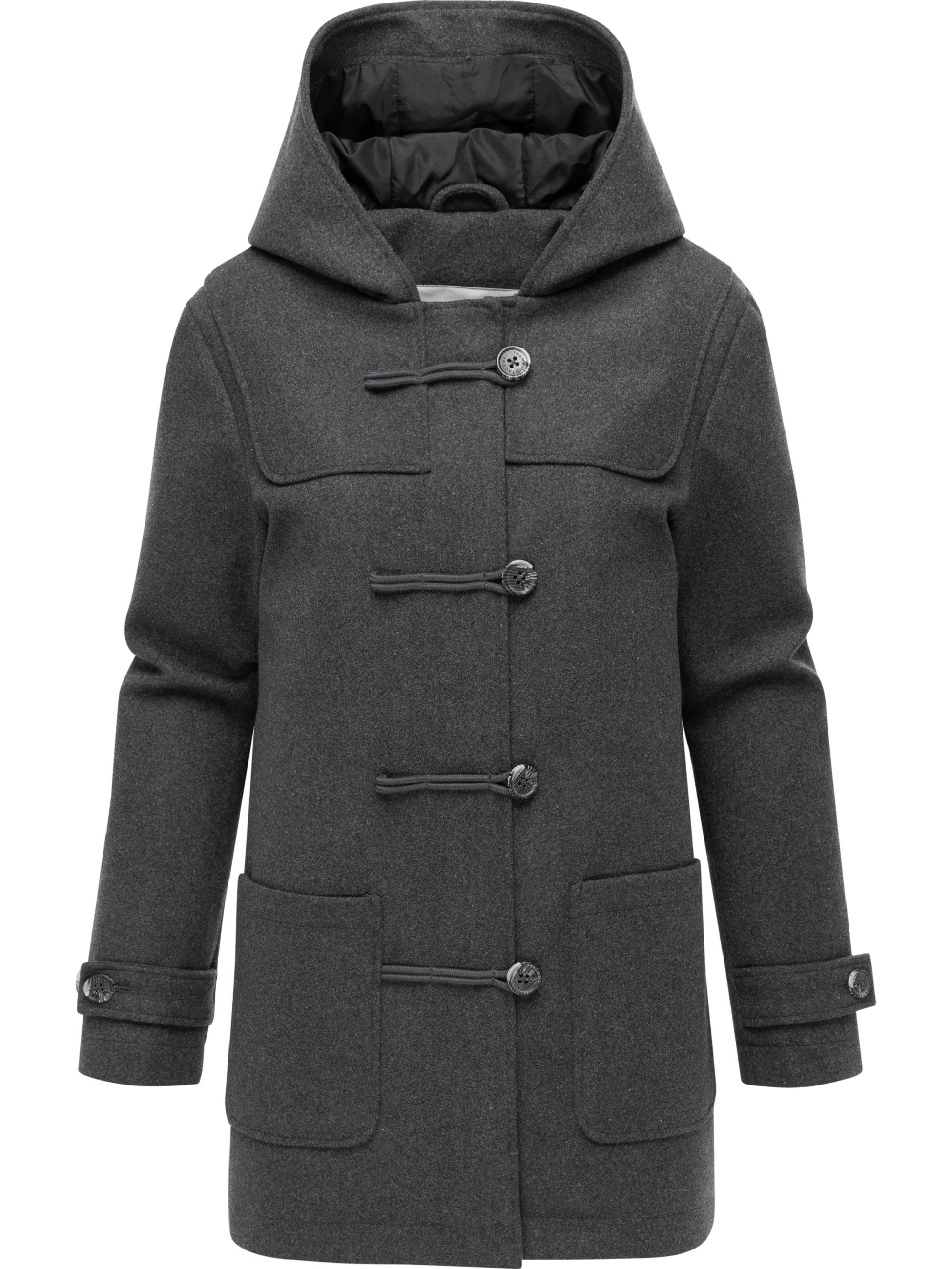 Leichter Wintermantel mit Knopfleiste "Duffina YOUMODO" Dark Grey