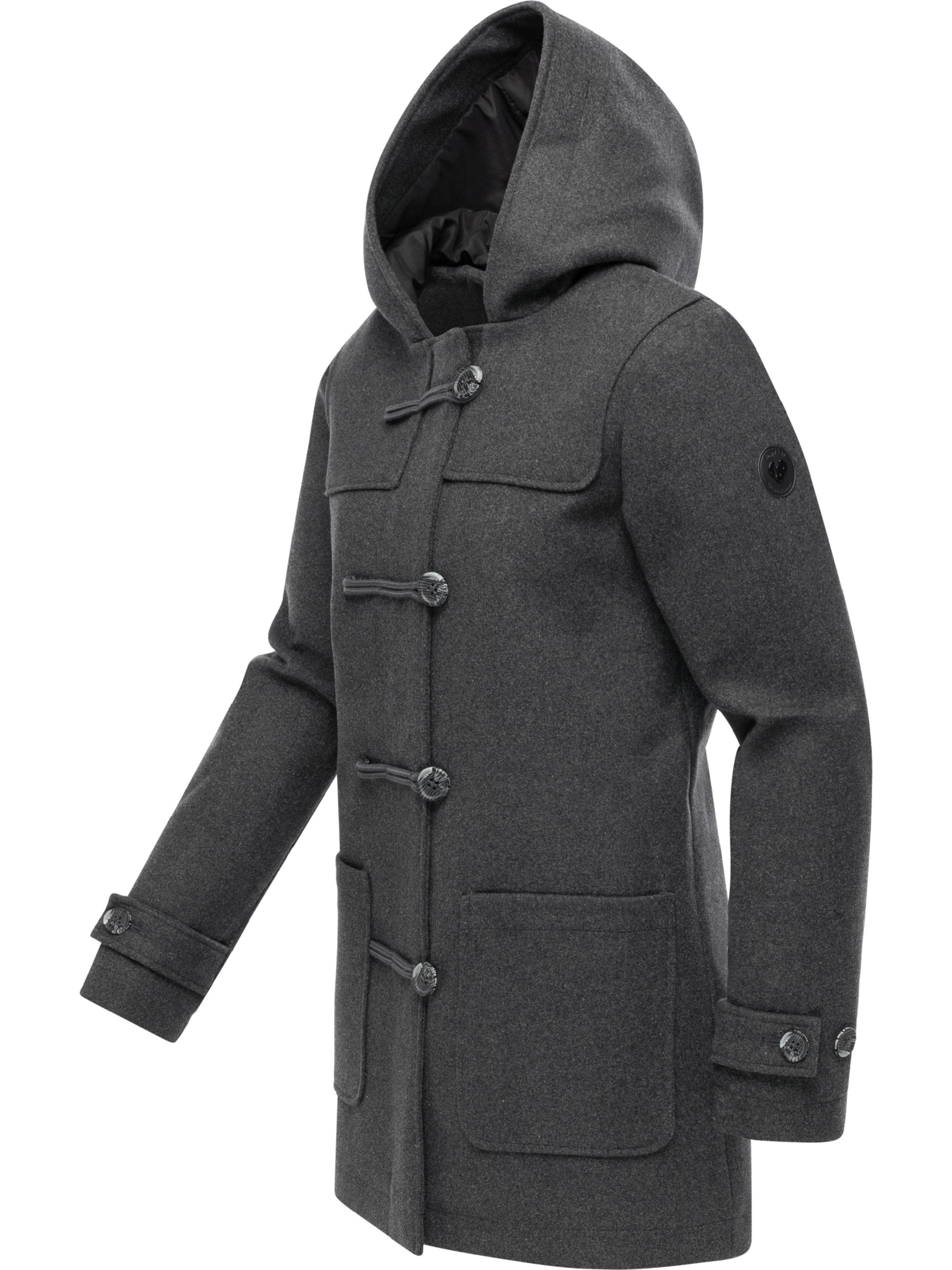 Leichter Wintermantel mit Knopfleiste "Duffina YOUMODO" Dark Grey