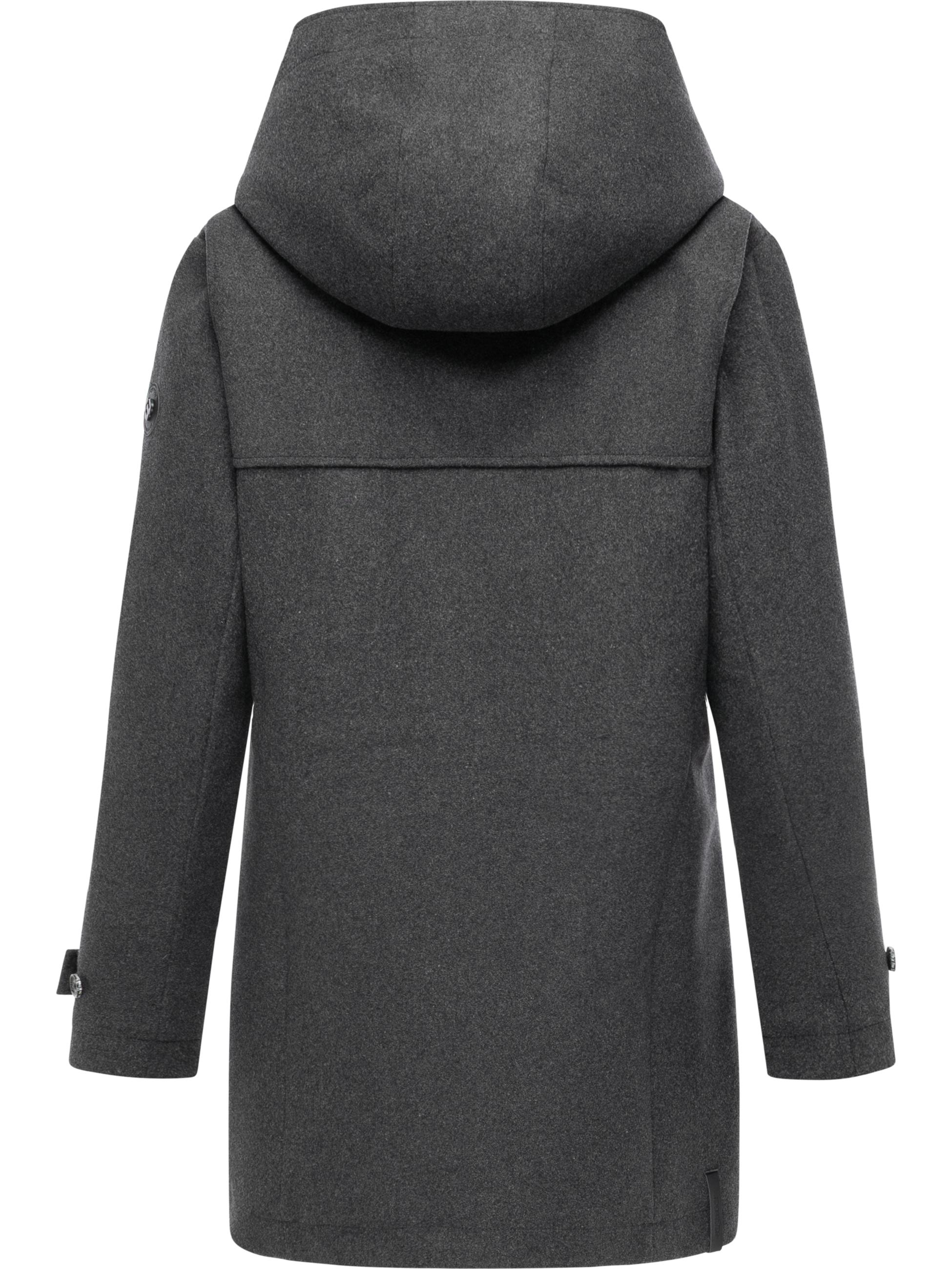 Leichter Wintermantel mit Knopfleiste "Duffina YOUMODO" Dark Grey
