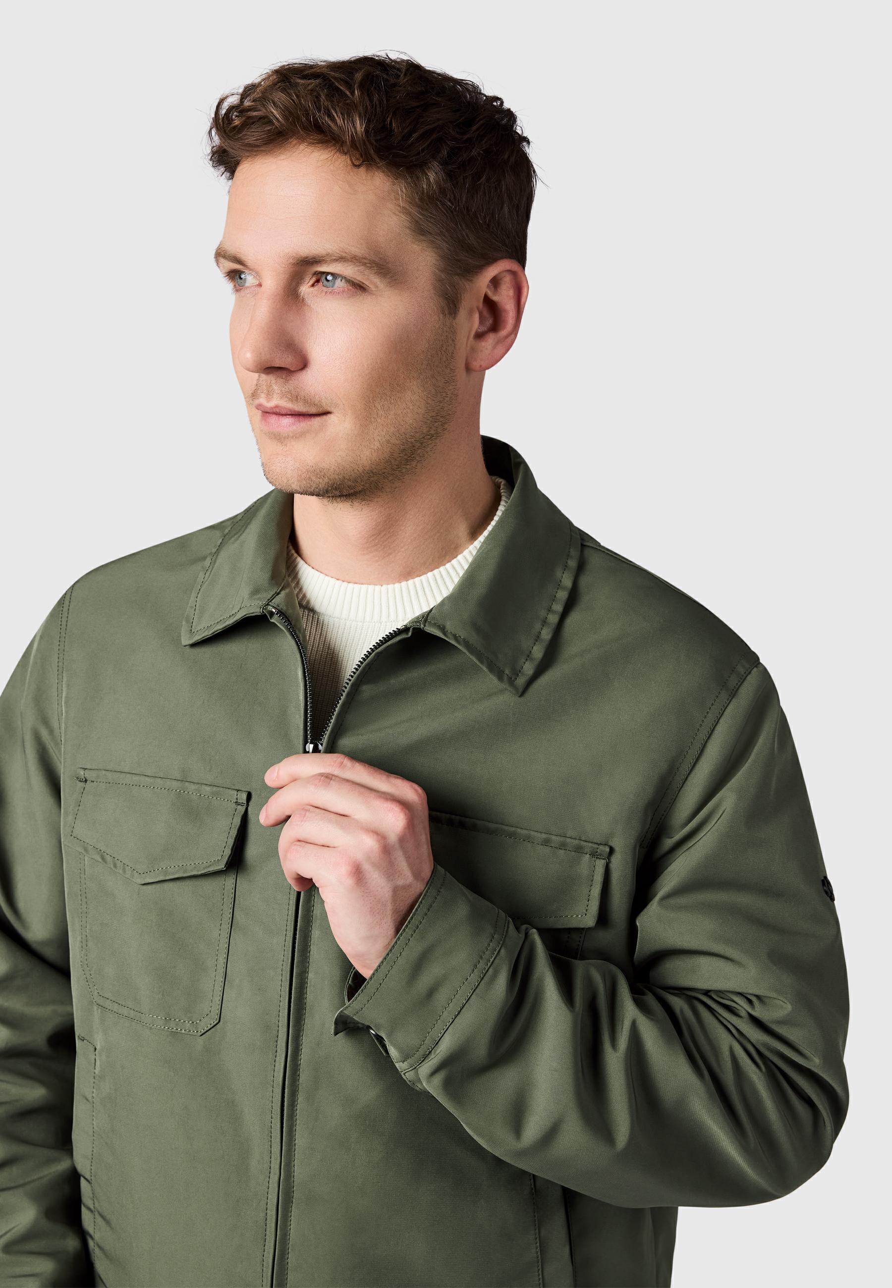 Übergangsjacke mit Hemdkragen "Dyphner YOUMODO" Dark Olive