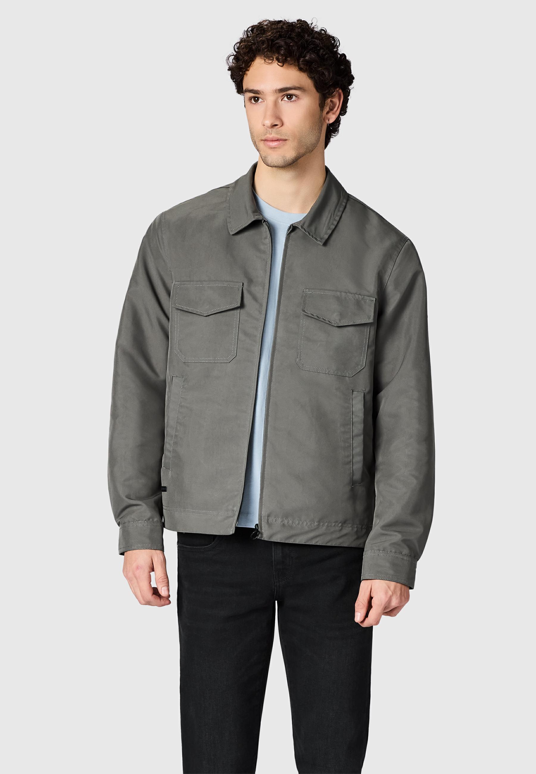 Übergangsjacke mit Hemdkragen "Dyphner YOUMODO" Stone Grey
