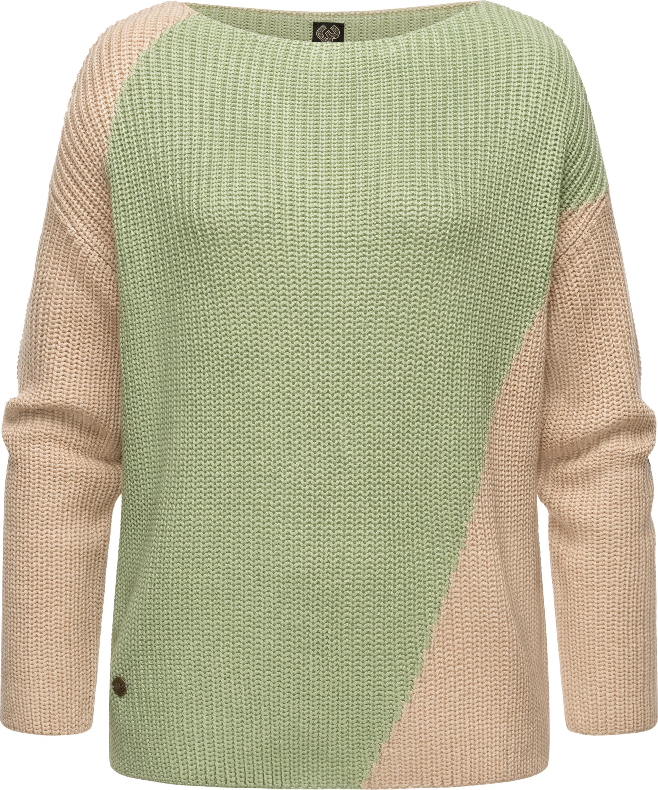 Strickpullover "Ebbeline-Block" Dusty Green