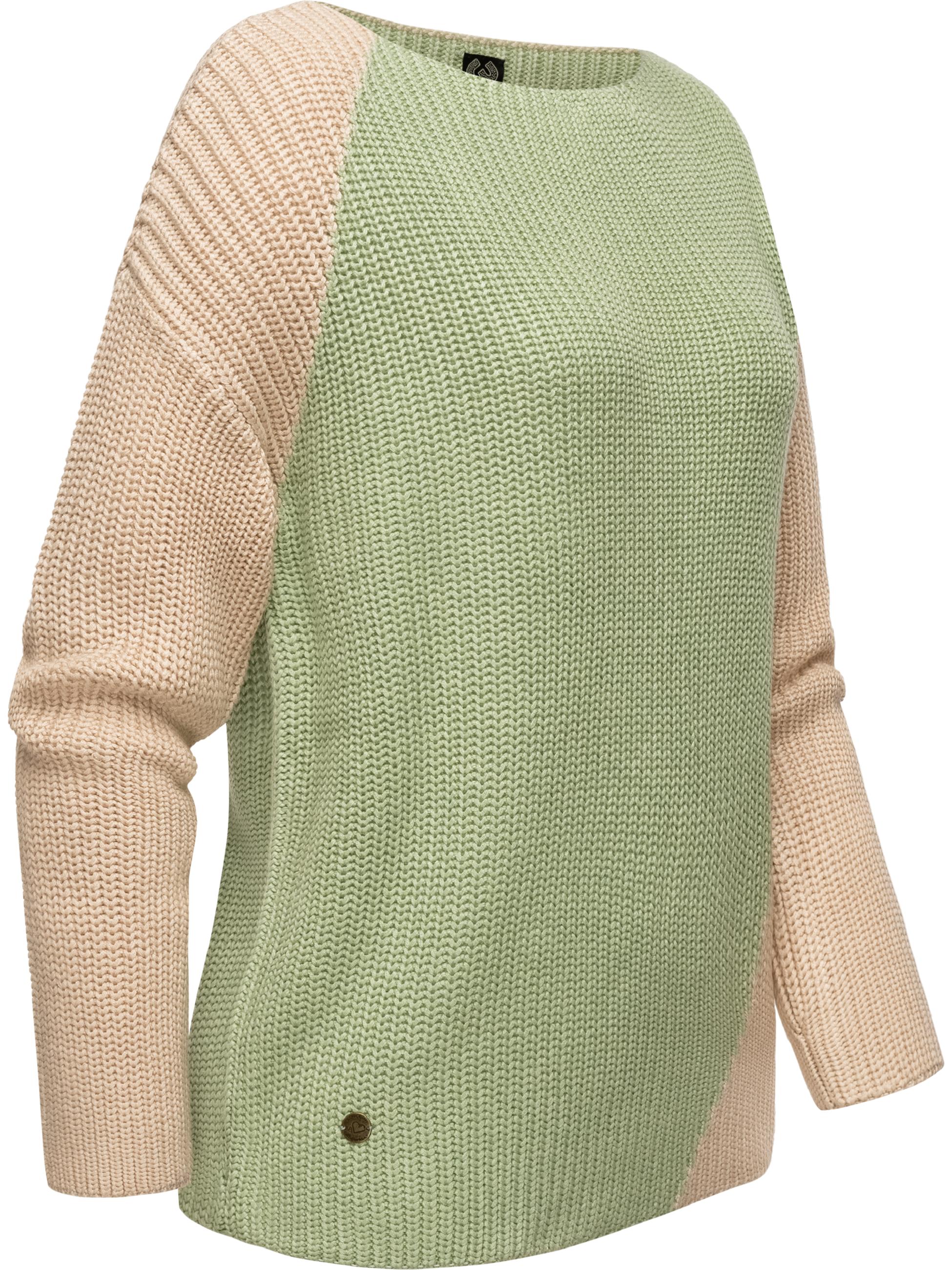 Strickpullover "Ebbeline-Block" Dusty Green