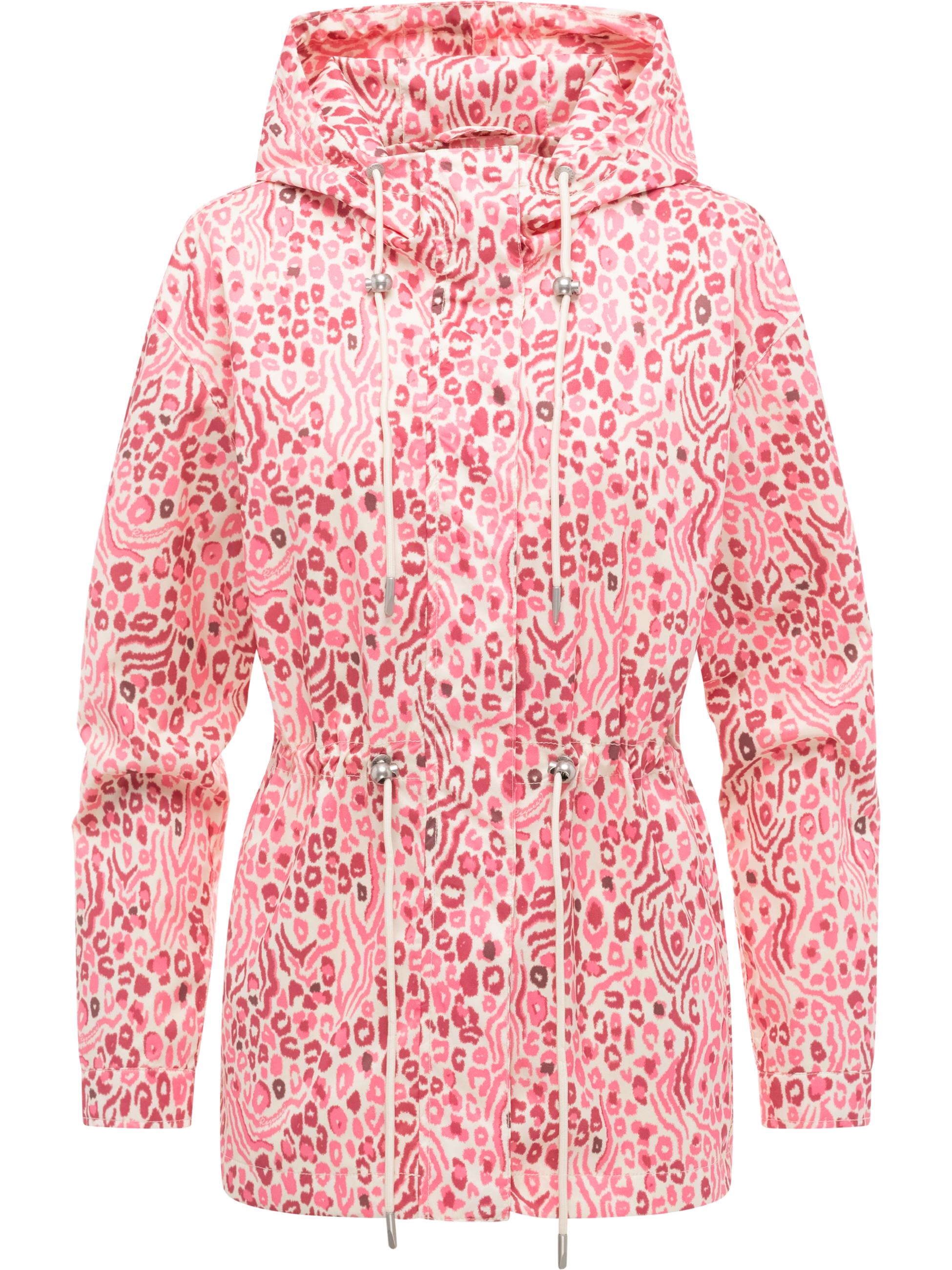 Übergangsjacke mit Animal-Print und Kapuze "Eddens Print" Pink