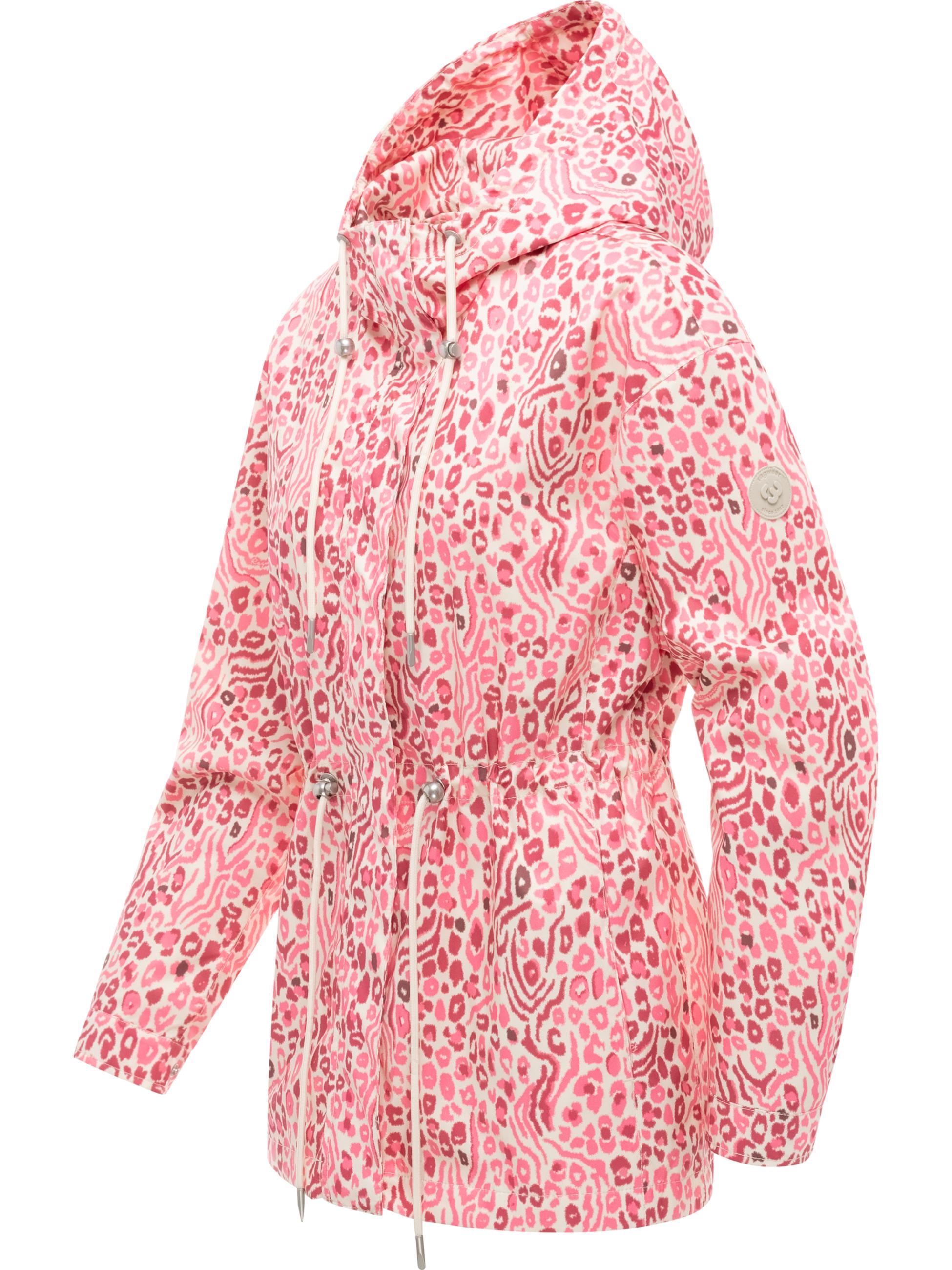 Übergangsjacke mit Animal-Print und Kapuze "Eddens Print" Pink
