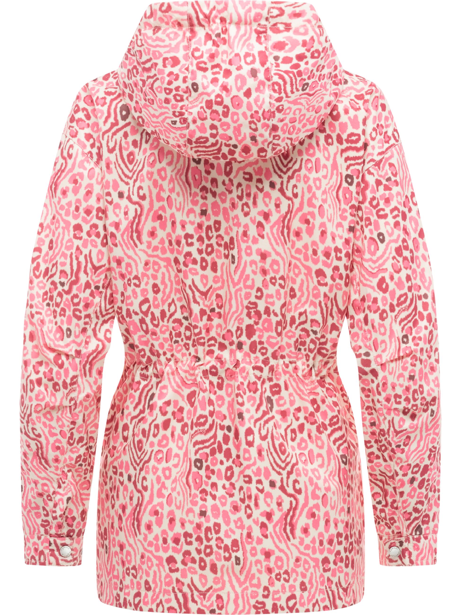 Übergangsjacke mit Animal-Print und Kapuze "Eddens Print" Pink