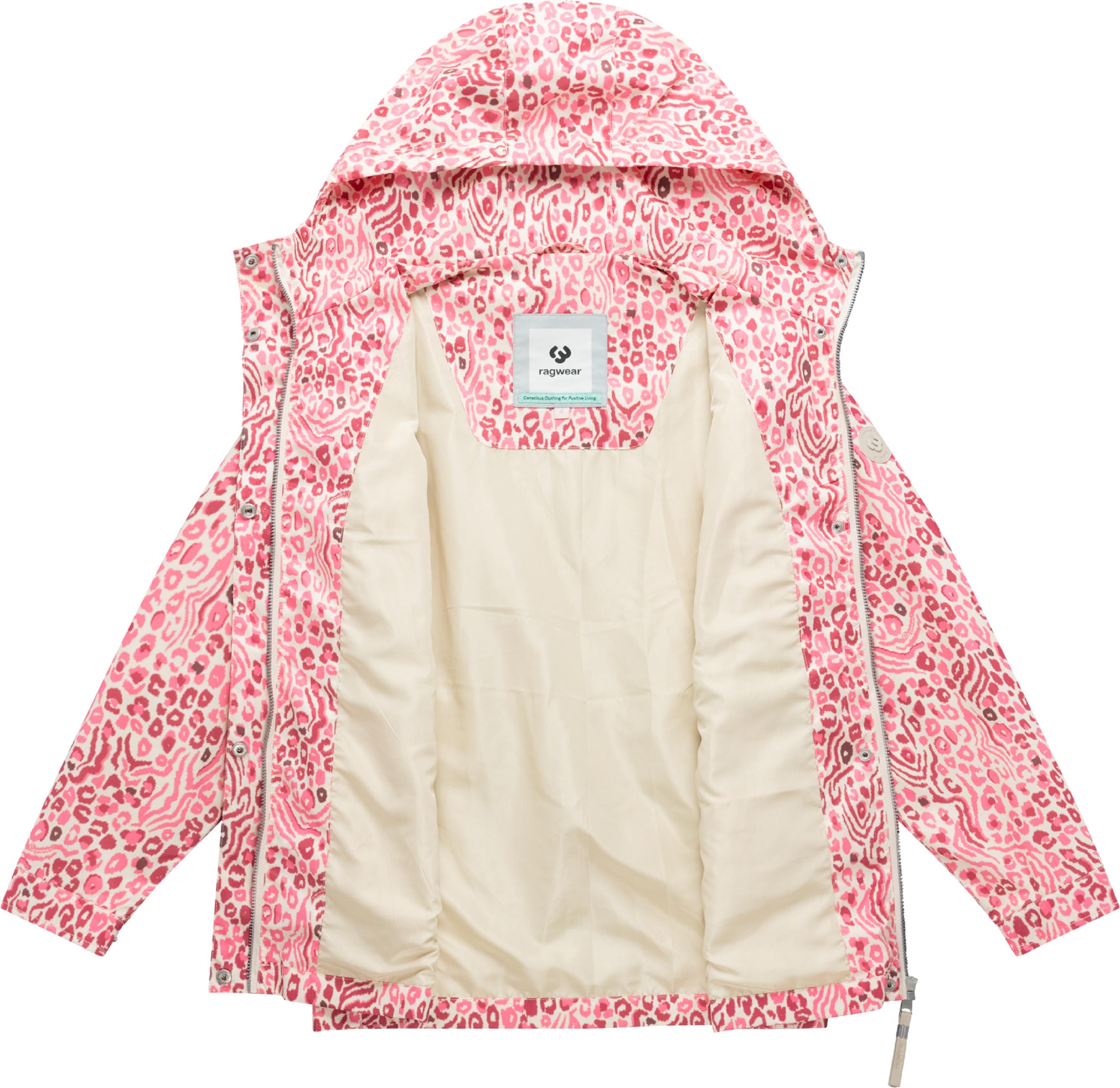 Übergangsjacke mit Animal-Print und Kapuze "Eddens Print" Pink