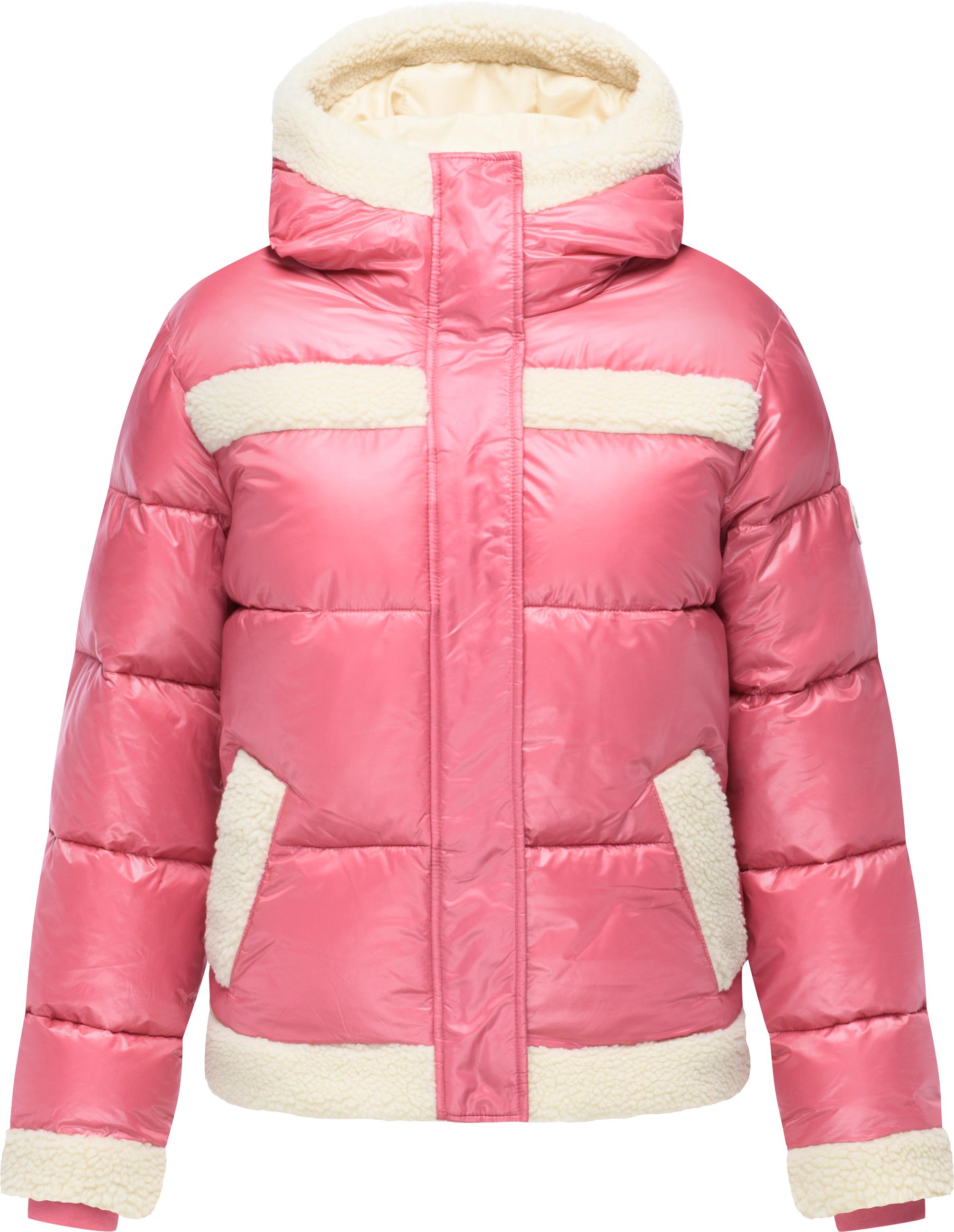 Winterjacke mit Teddy-Kunstfell-Details "Editah Shiny" Rose