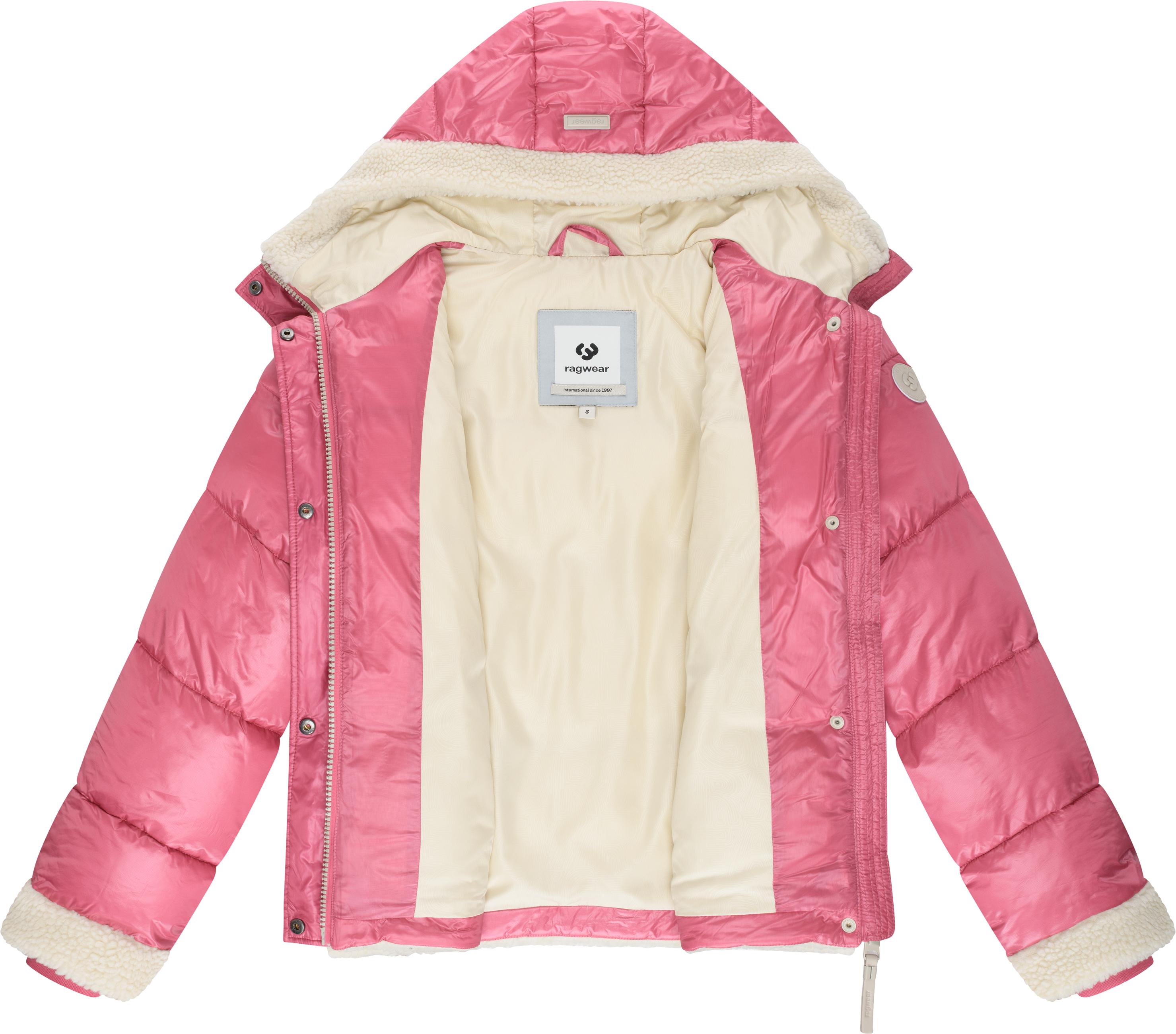 Winterjacke mit Teddy-Kunstfell-Details "Editah Shiny" Rose