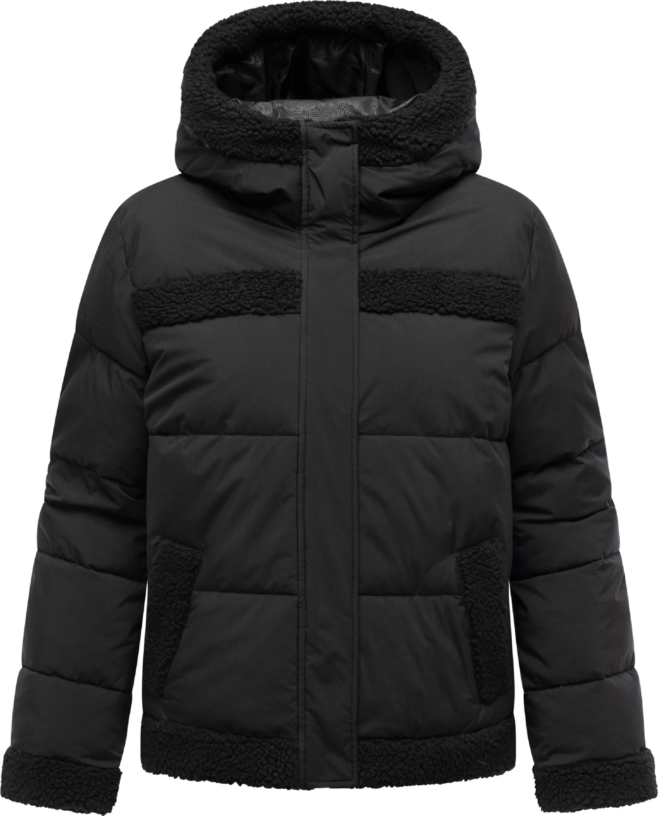 Winterjacke mit Teddyfell-Details "Editah" Black Uni