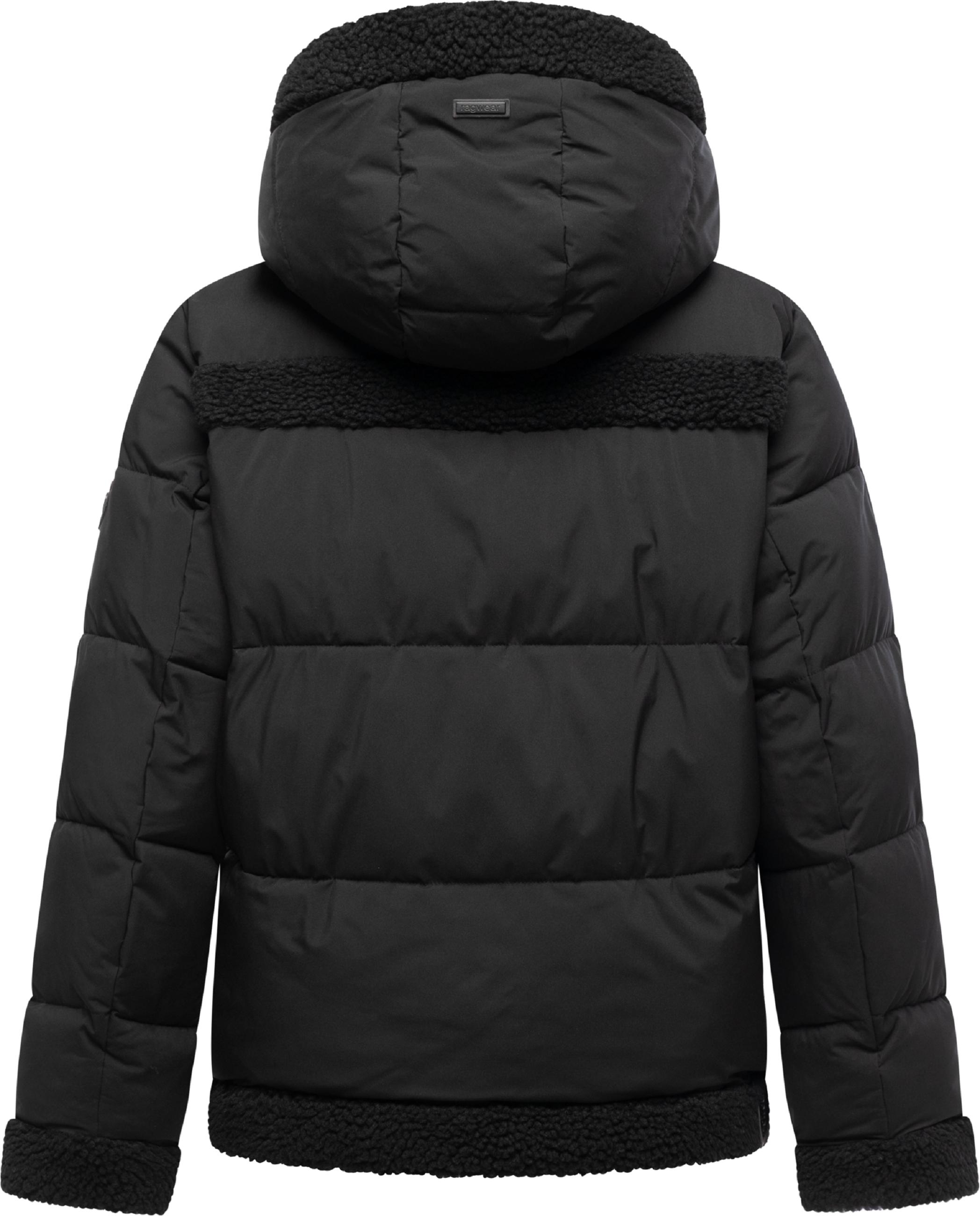 Winterjacke mit Teddyfell-Details "Editah" Black Uni