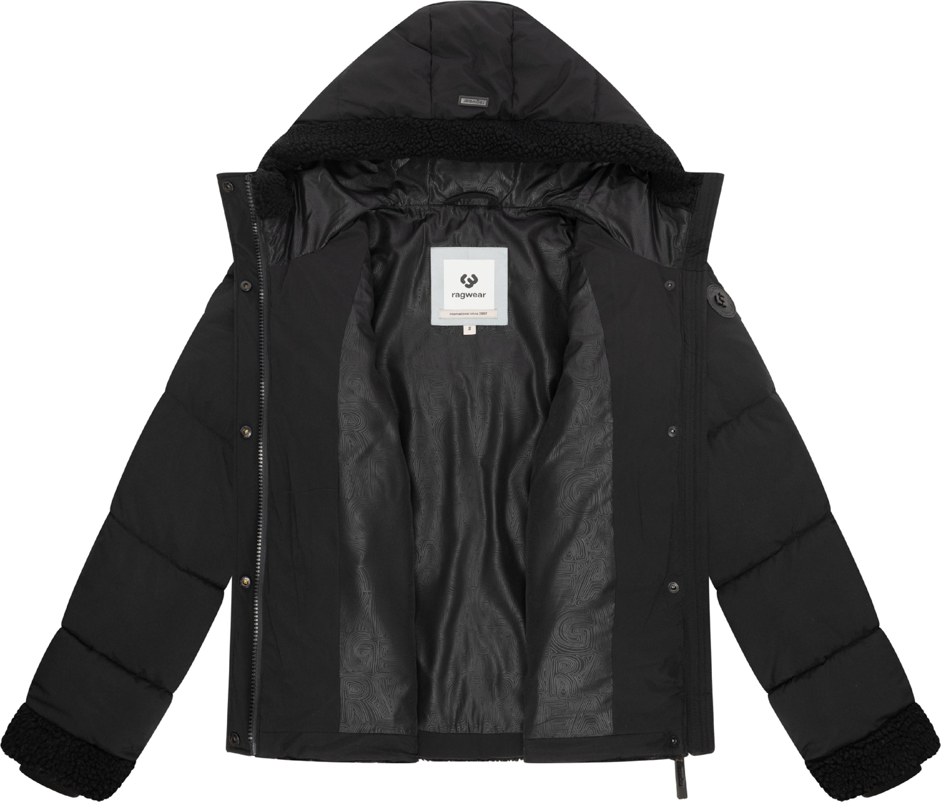 Winterjacke mit Teddyfell-Details "Editah" Black Uni