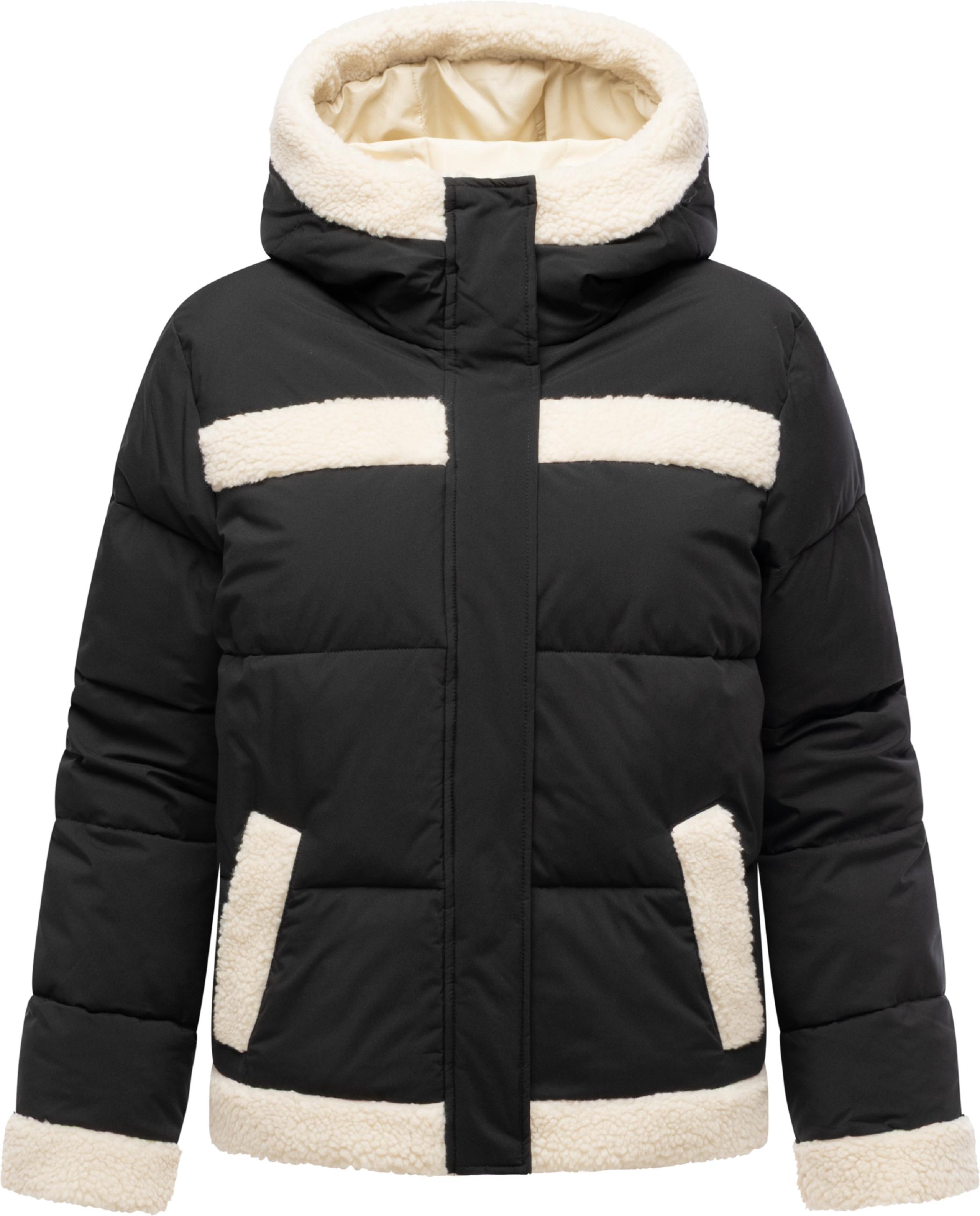 Winterjacke mit Teddyfell-Details "Editah" Black