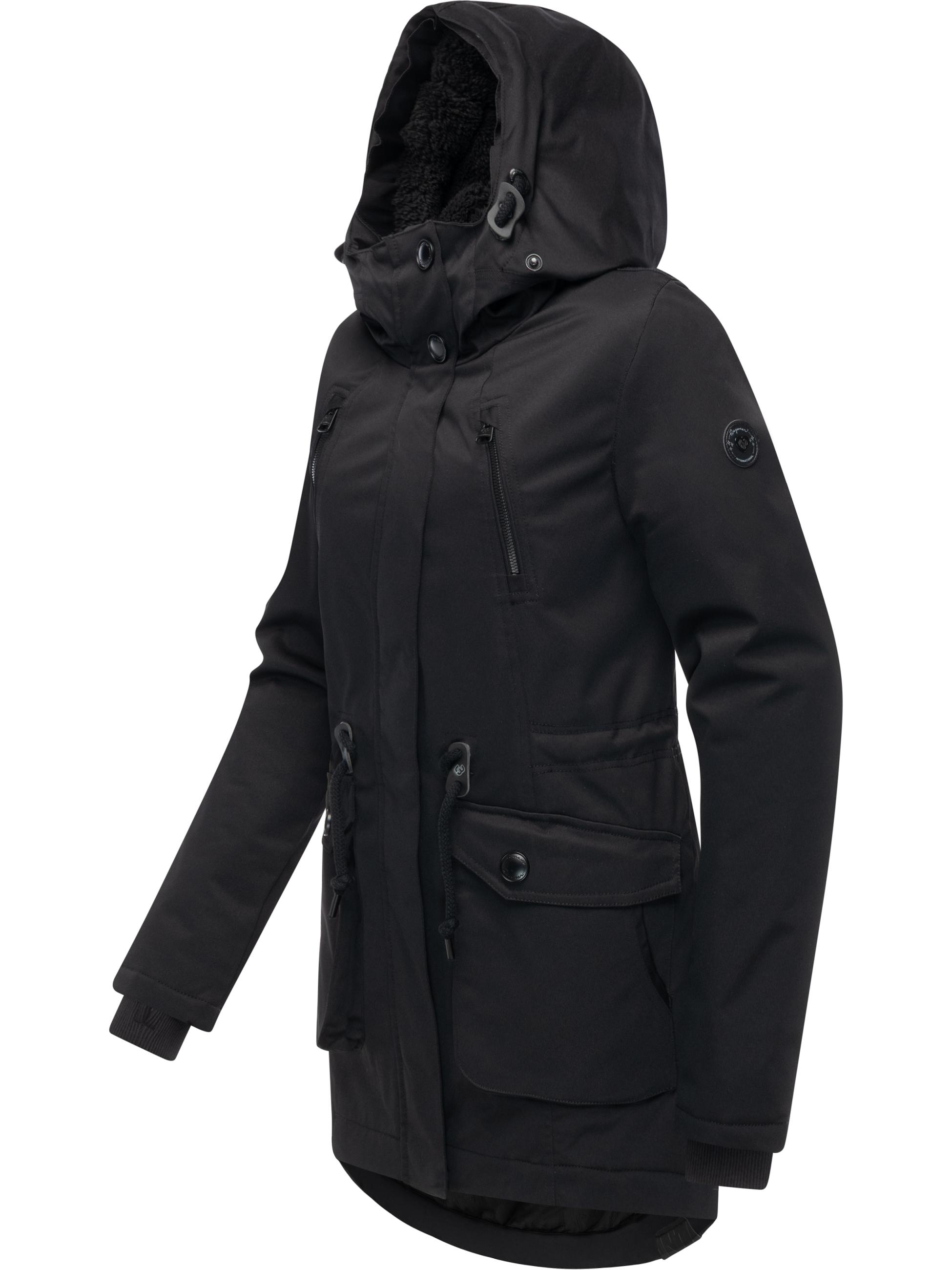 Winterparka mit (abnehmbarem) Kunstfell "Ellsa B YOUMODO" Black