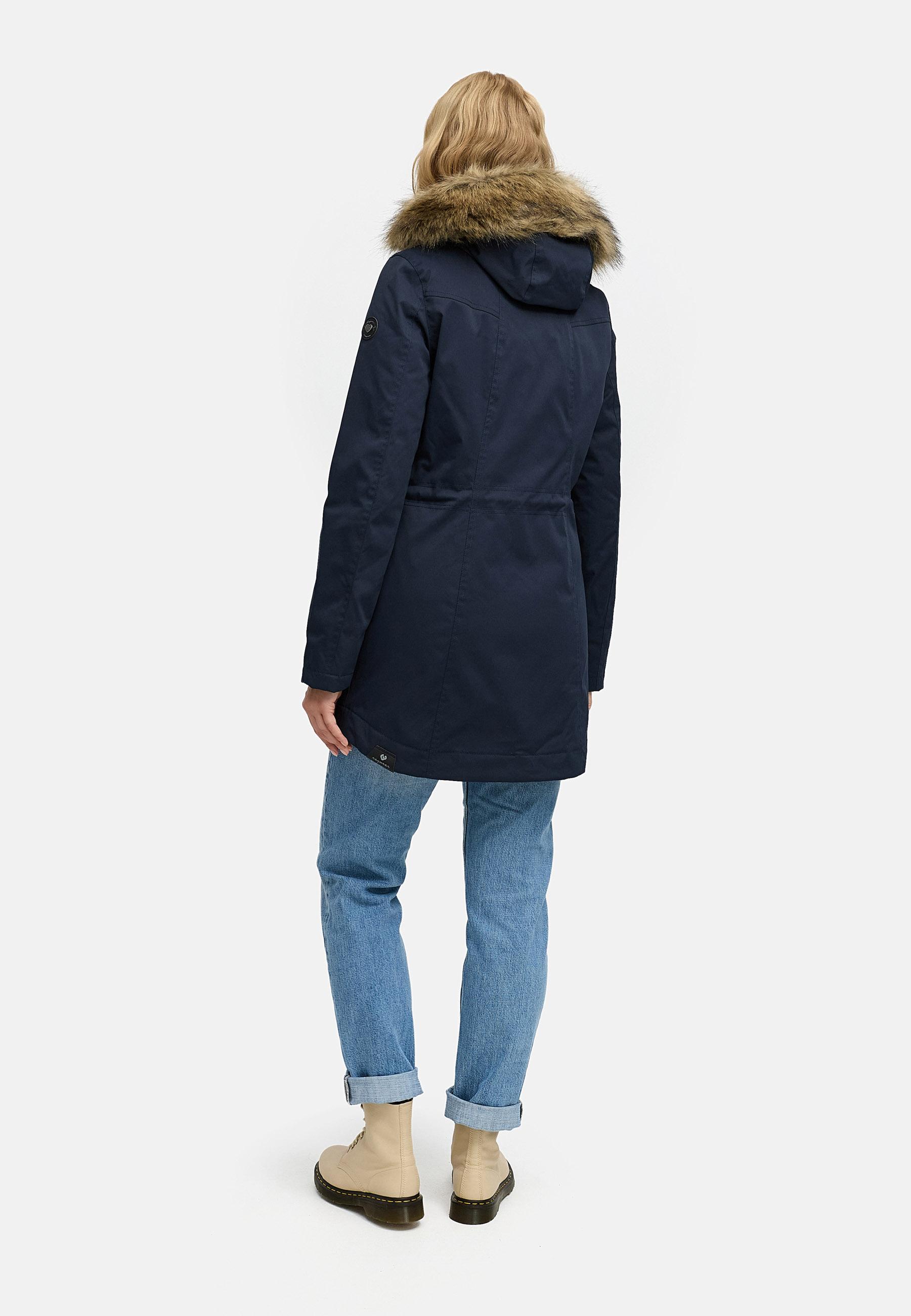 Winterparka mit (abnehmbarem) Kunstfell "Ellsa B YOUMODO" Navy