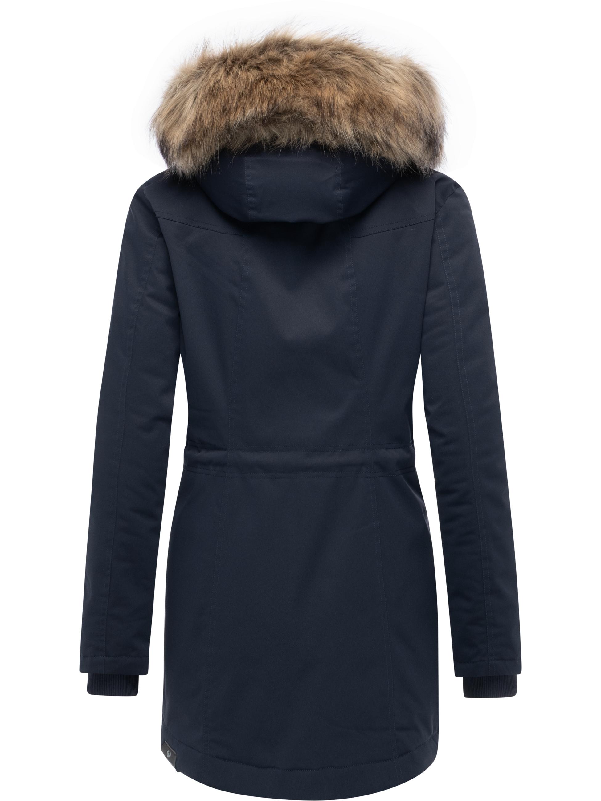 Winterparka mit (abnehmbarem) Kunstfell "Ellsa B YOUMODO" Navy