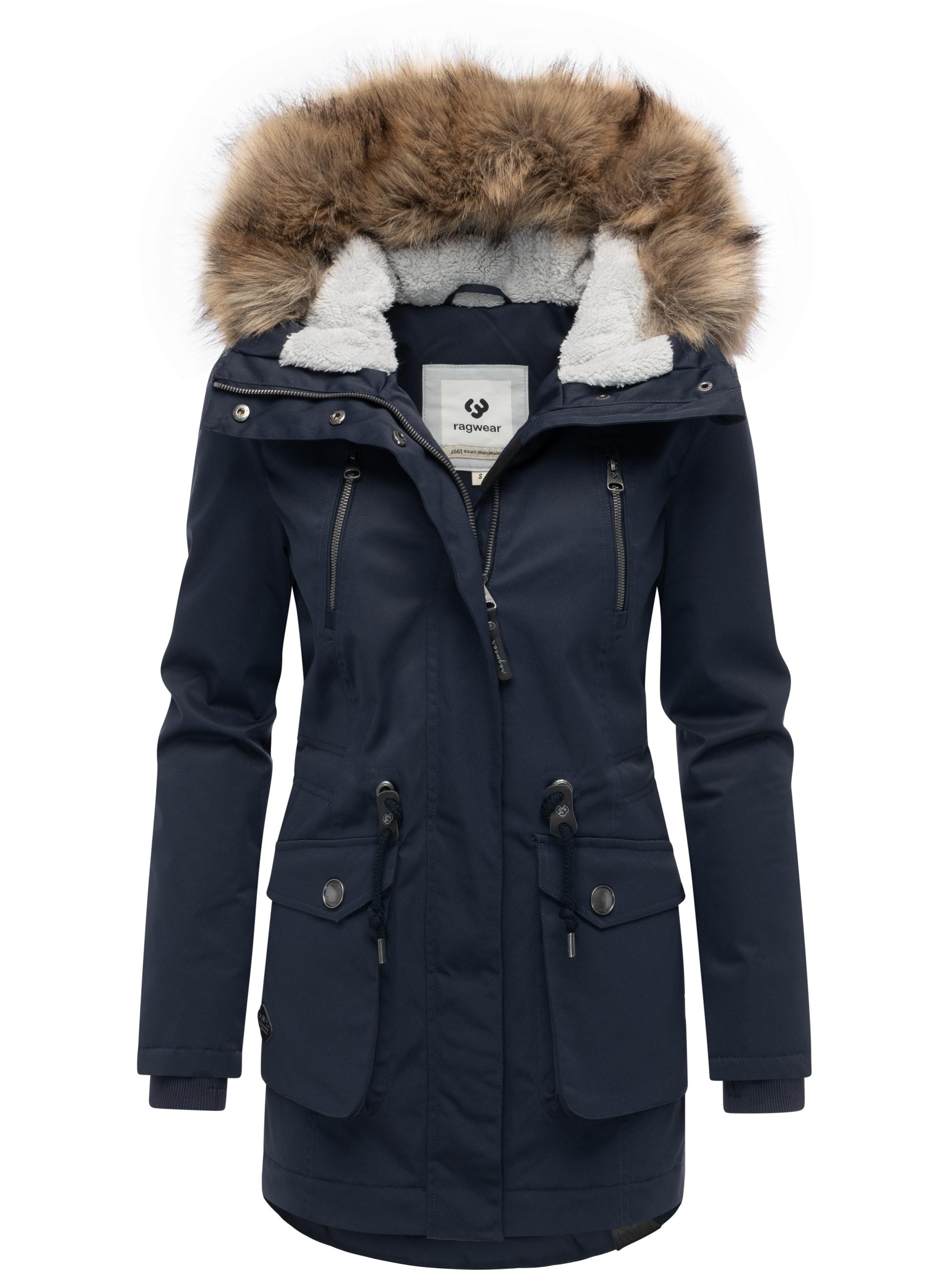 Winterparka mit (abnehmbarem) Kunstfell "Ellsa B YOUMODO" Navy
