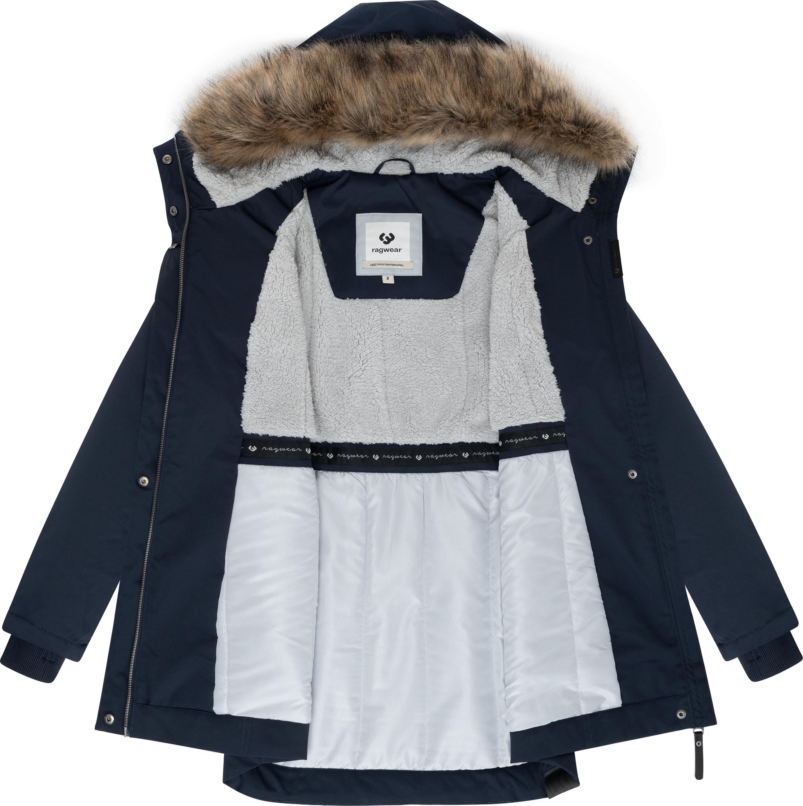 Winterparka mit (abnehmbarem) Kunstfell "Ellsa B YOUMODO" Navy