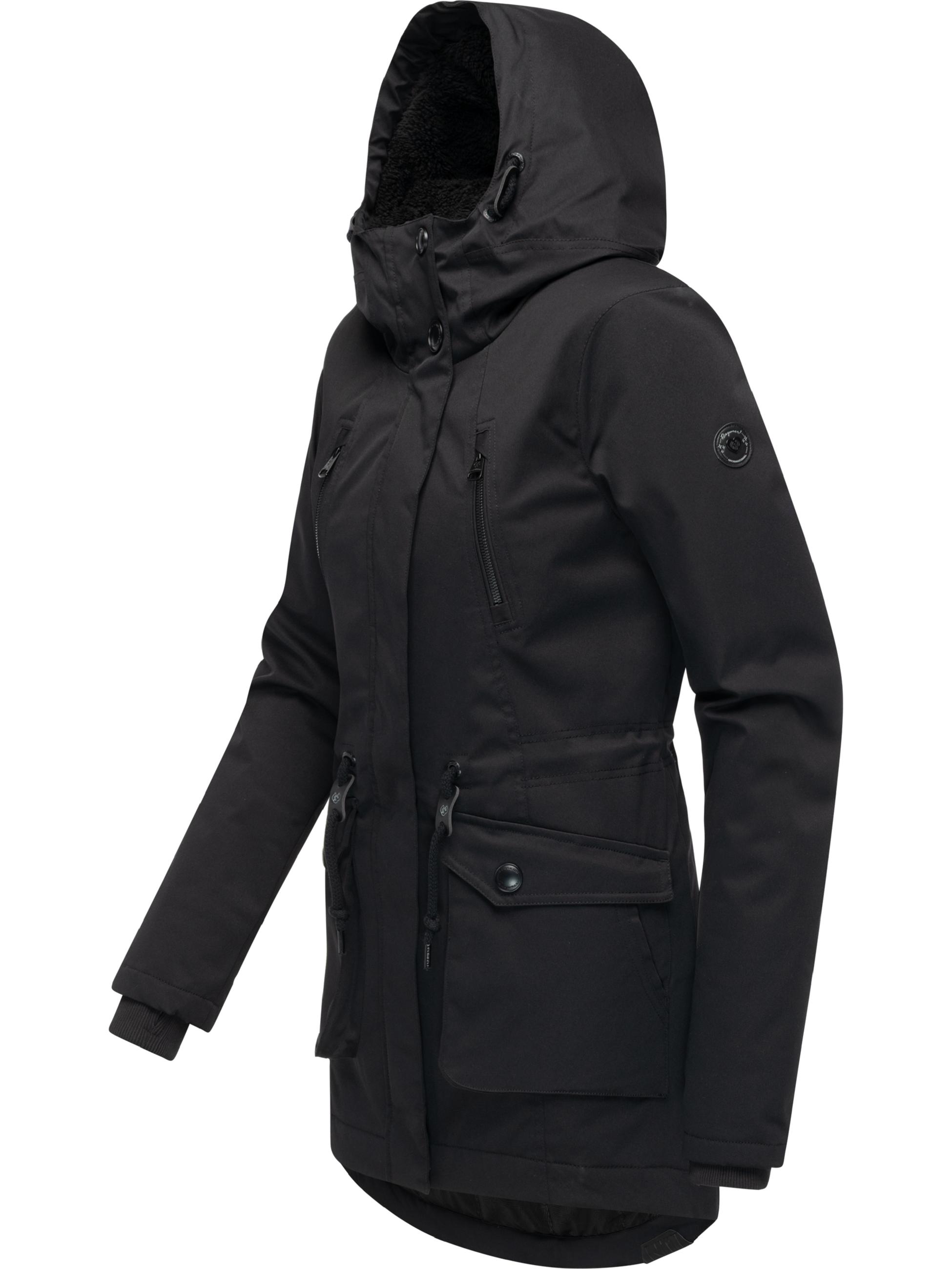 Winterparka mit auffälligen Taillenkordeln "Ellsa YOUMODO" Black
