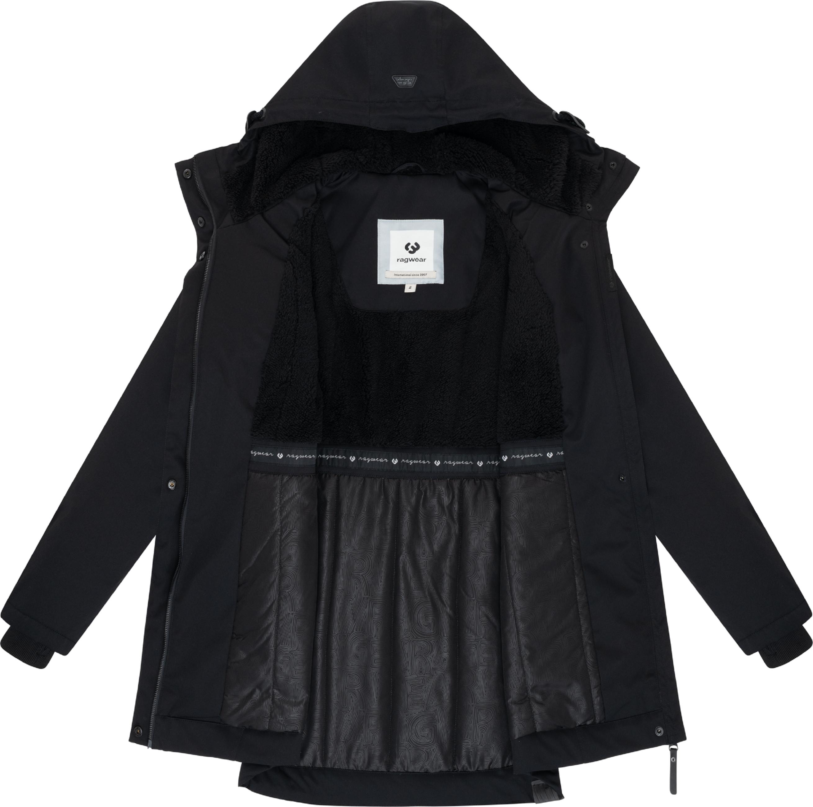Winterparka mit auffälligen Taillenkordeln "Ellsa YOUMODO" Black