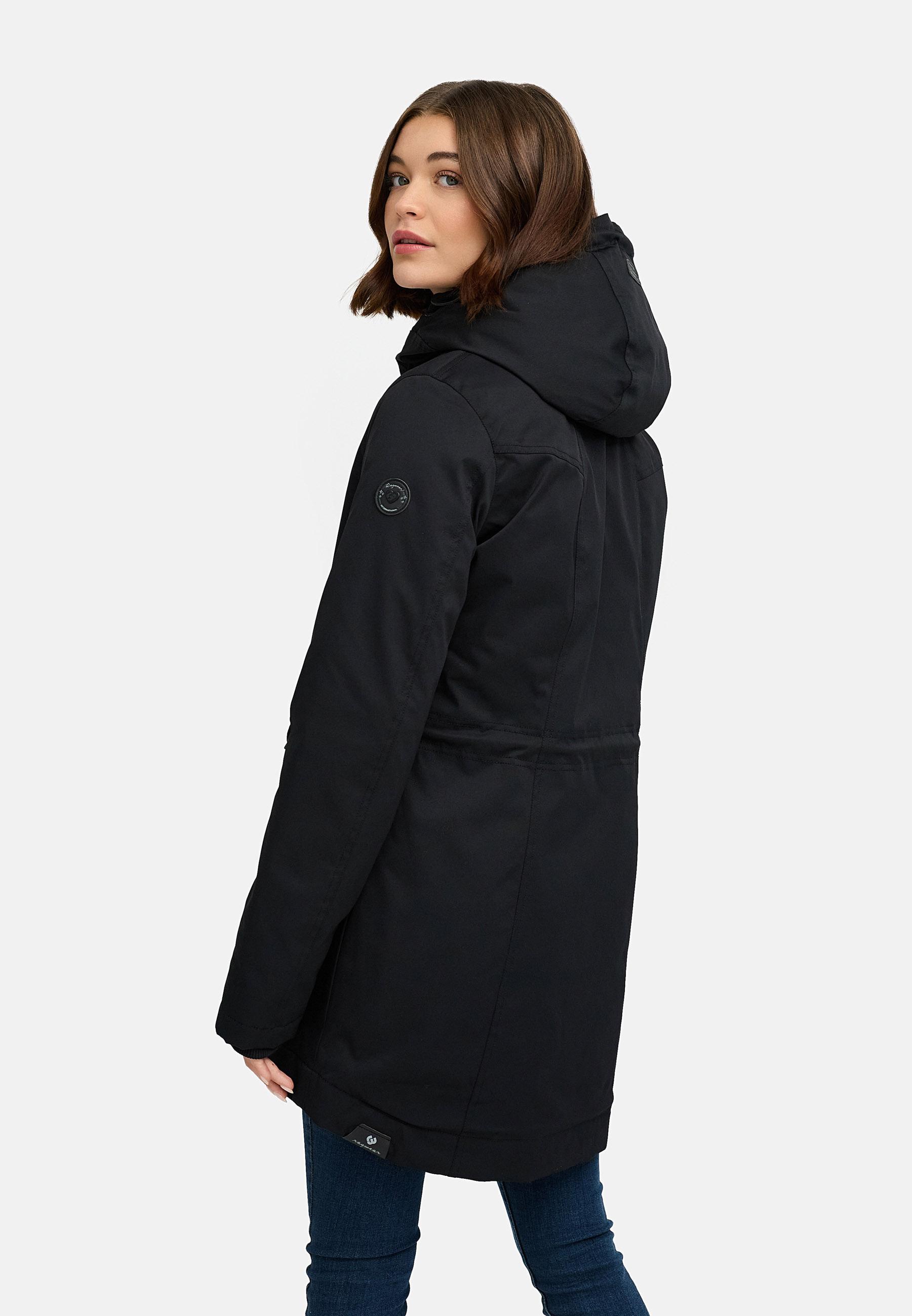 Winterparka mit auffälligen Taillenkordeln "Ellsa YOUMODO" Black