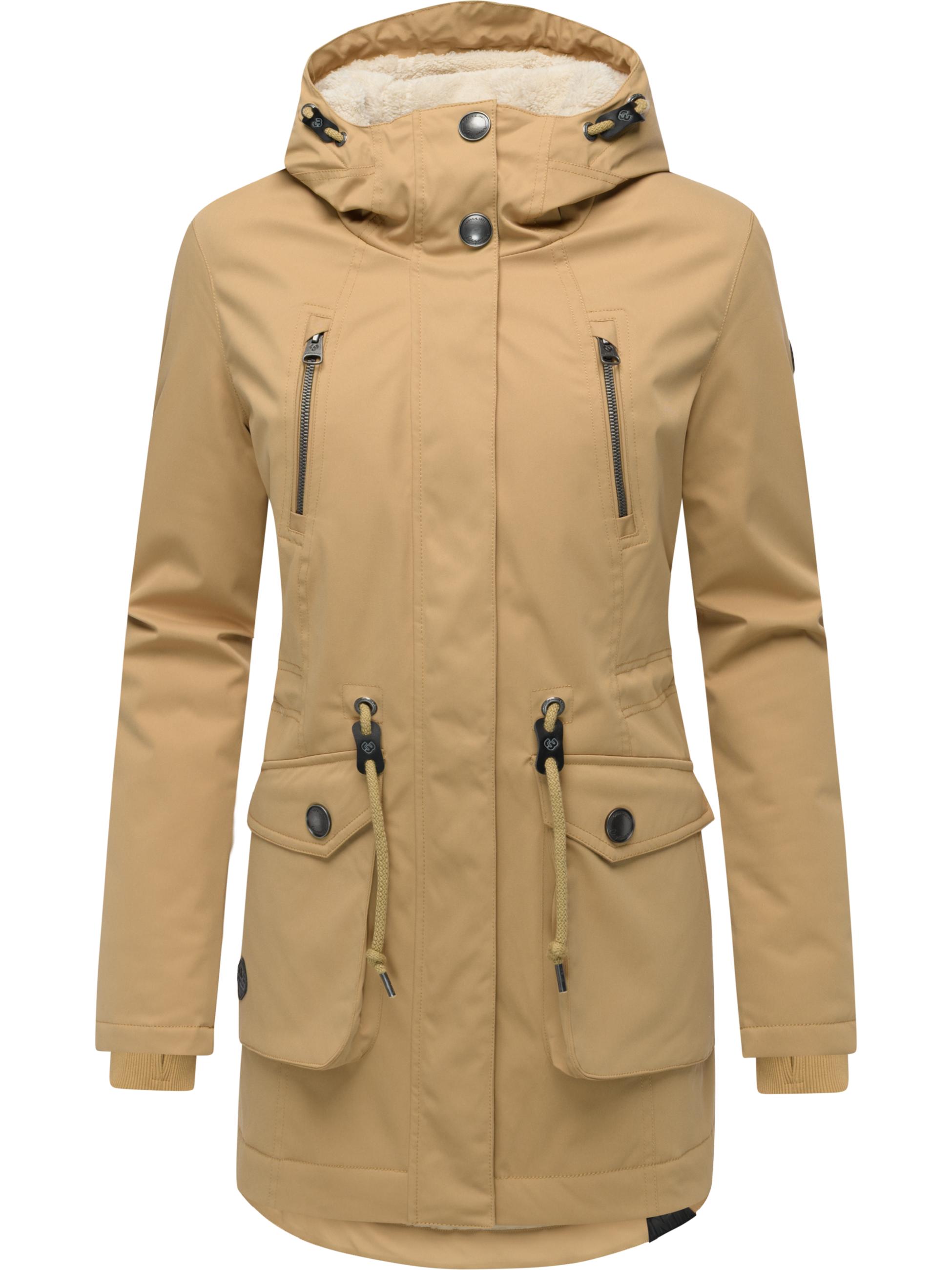 Winterparka mit auffälligen Taillenkordeln "Ellsa YOUMODO" Camel