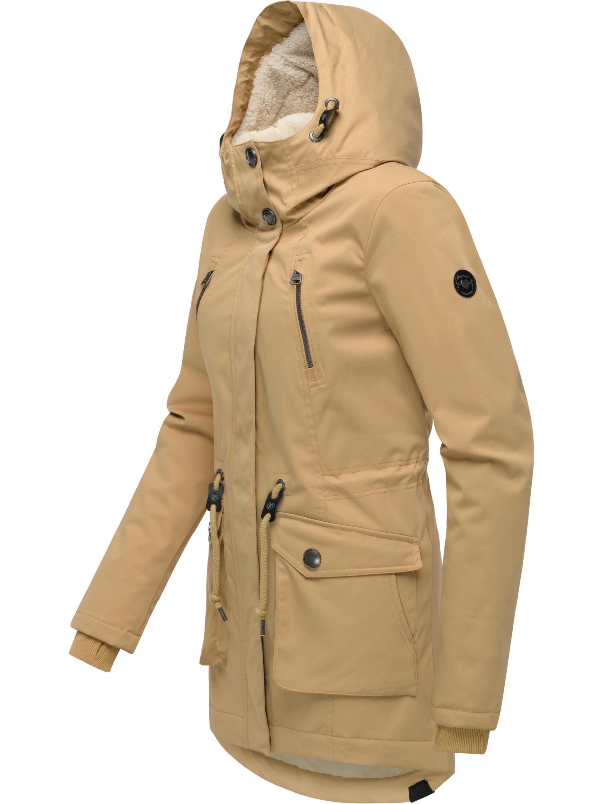 Winterparka mit auffälligen Taillenkordeln "Ellsa YOUMODO" Camel