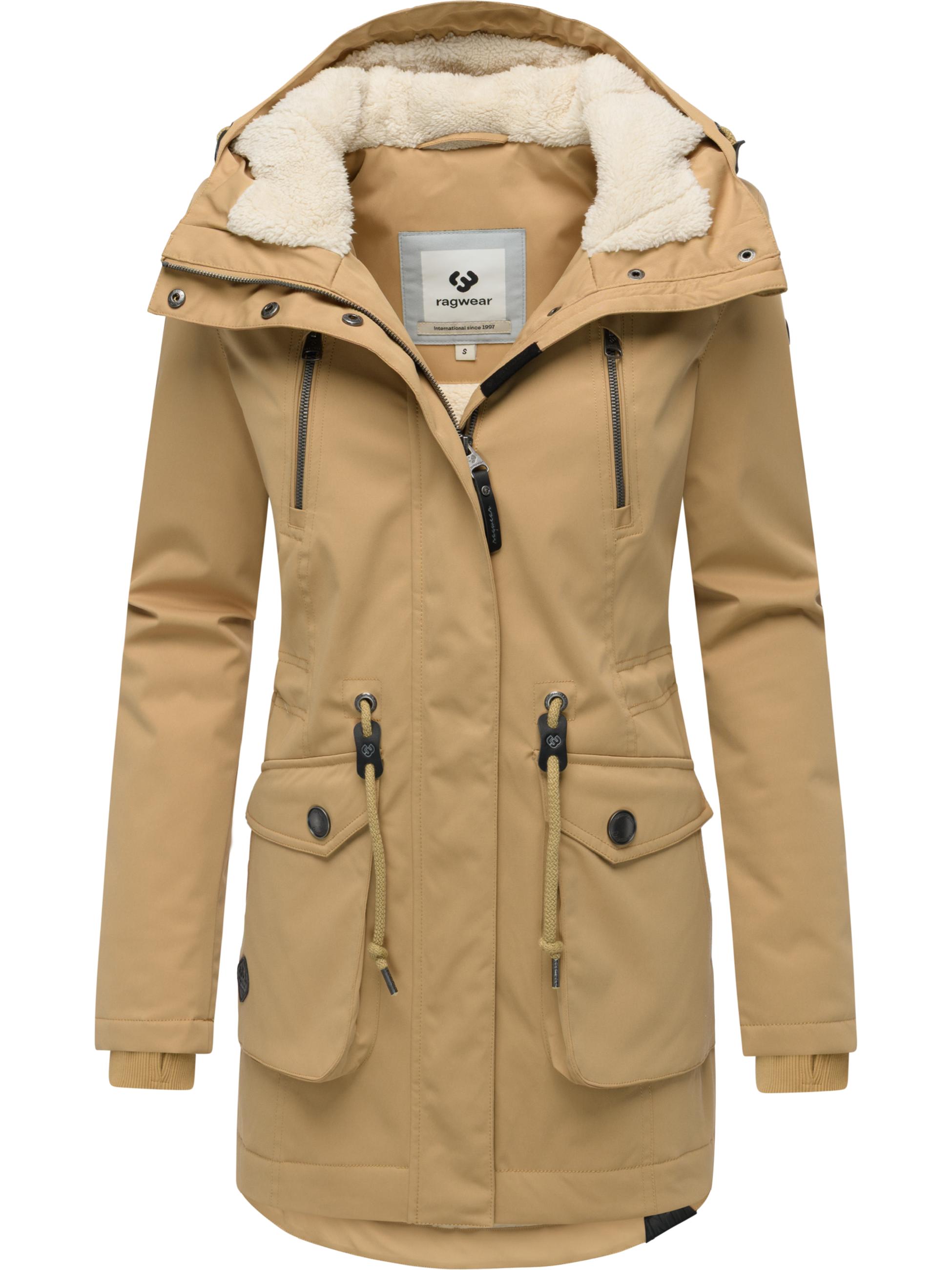 Winterparka mit auffälligen Taillenkordeln "Ellsa YOUMODO" Camel