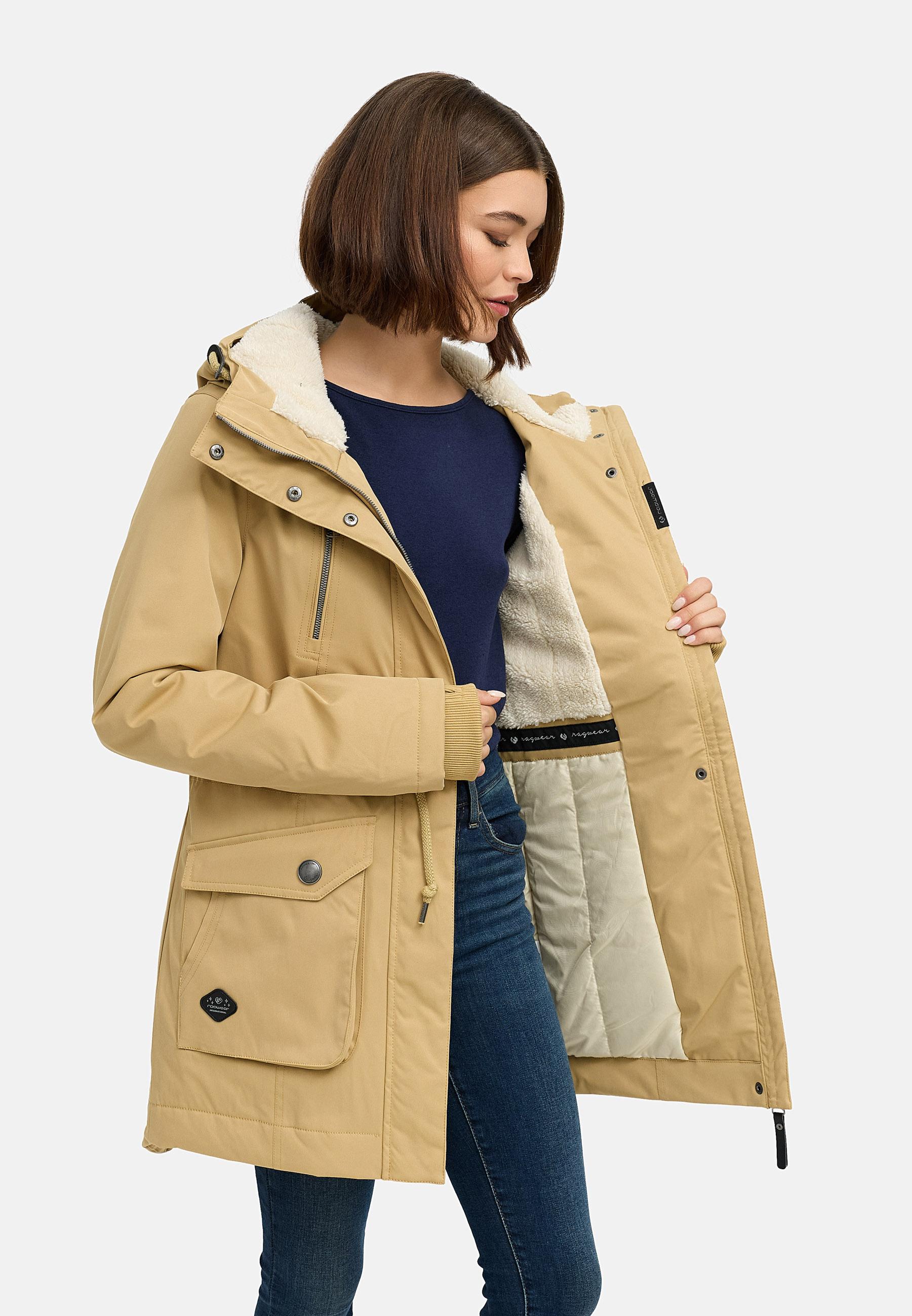 Winterparka mit auffälligen Taillenkordeln "Ellsa YOUMODO" Camel