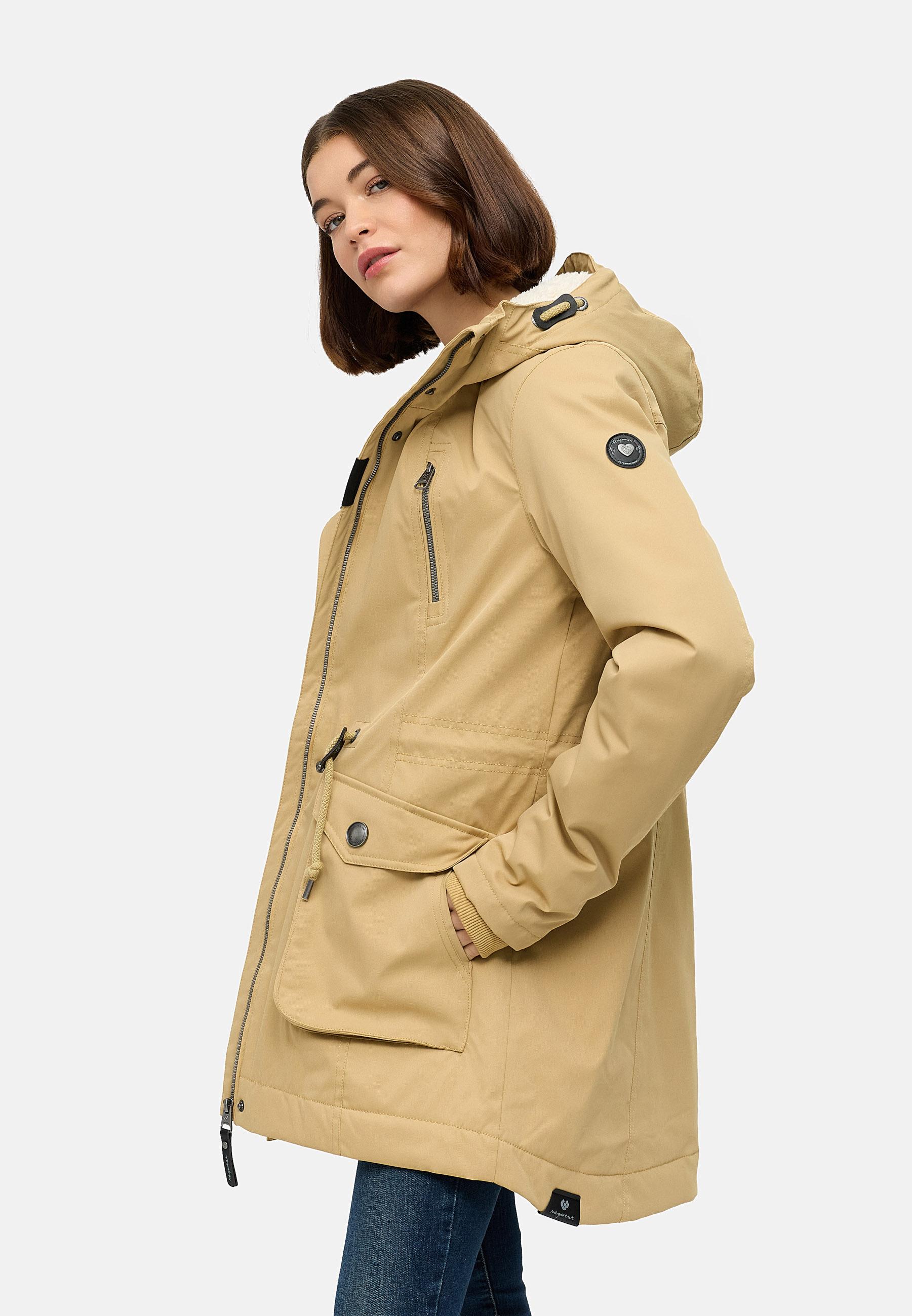Winterparka mit auffälligen Taillenkordeln "Ellsa YOUMODO" Camel