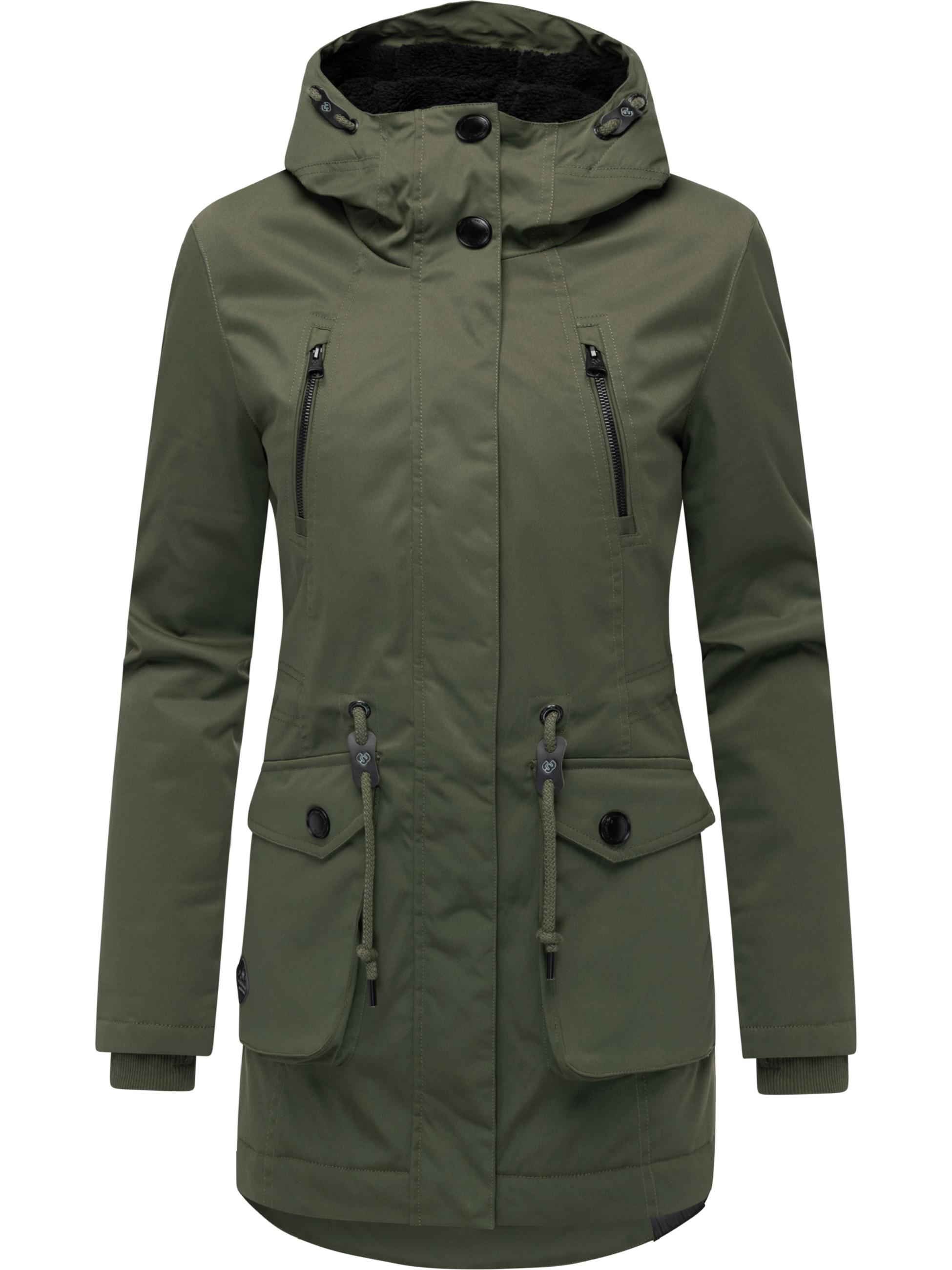 Winterparka mit auffälligen Taillenkordeln "Ellsa YOUMODO" Dark Olive