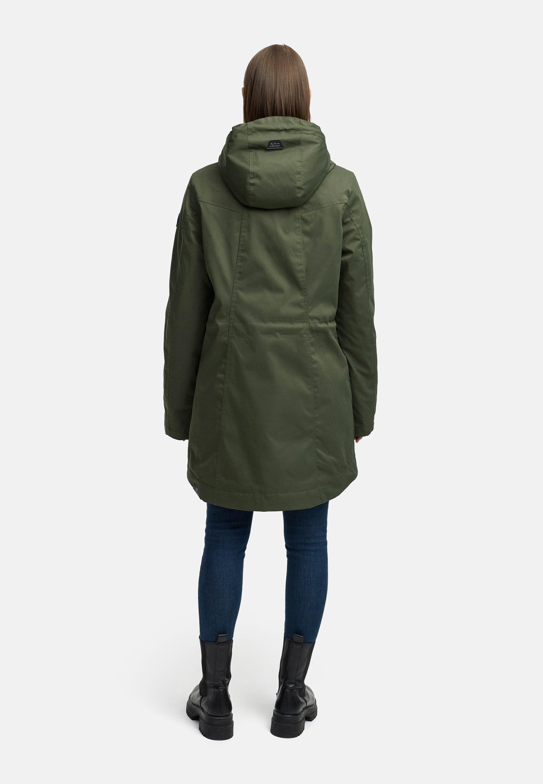 Winterparka mit auffälligen Taillenkordeln "Ellsa YOUMODO" Dark Olive