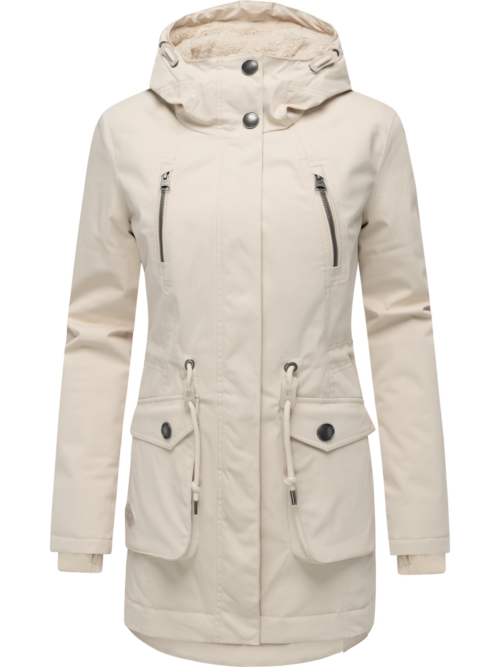 Winterparka mit auffälligen Taillenkordeln "Ellsa YOUMODO" Ecru