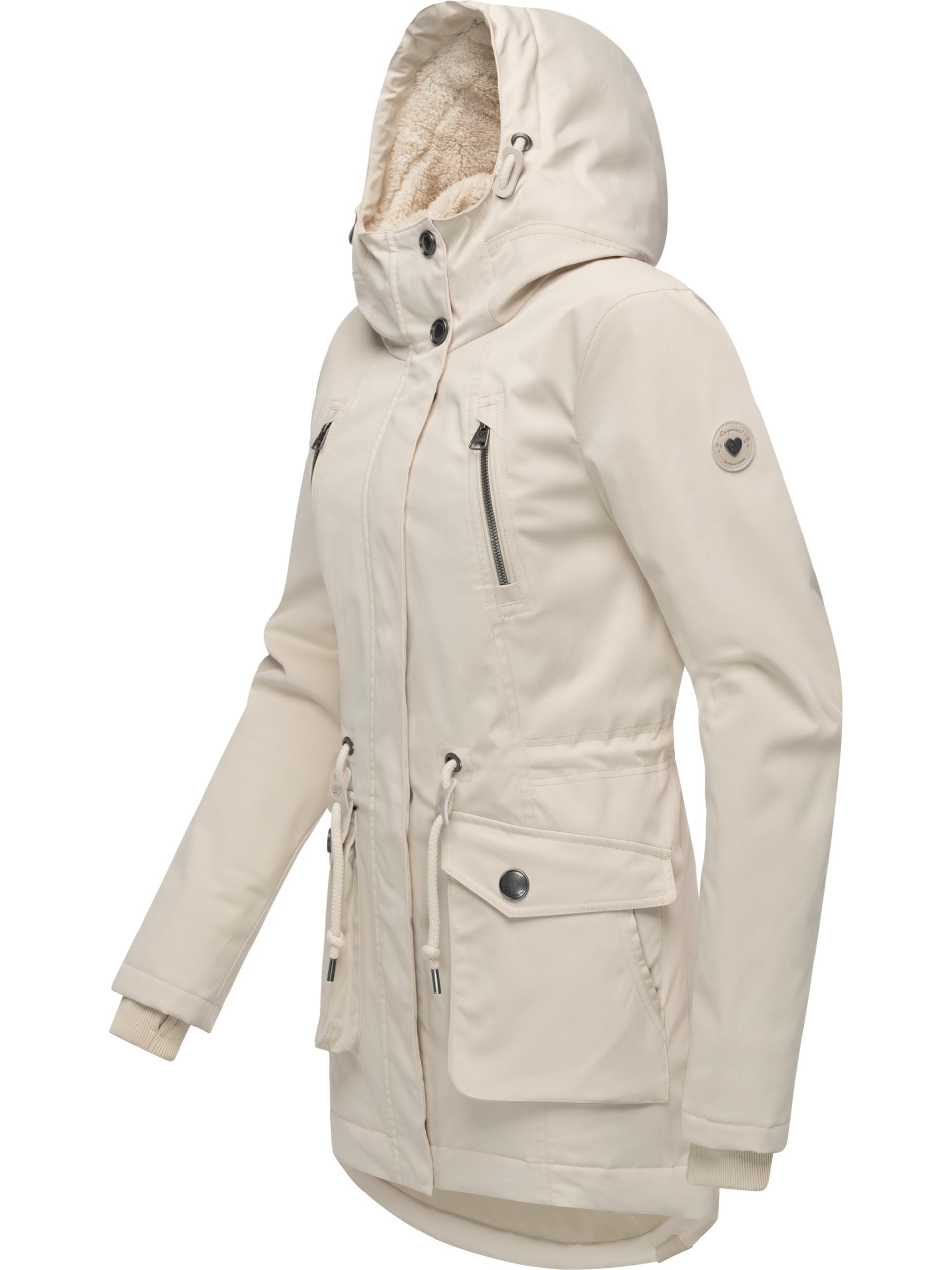Winterparka mit auffälligen Taillenkordeln "Ellsa YOUMODO" Ecru