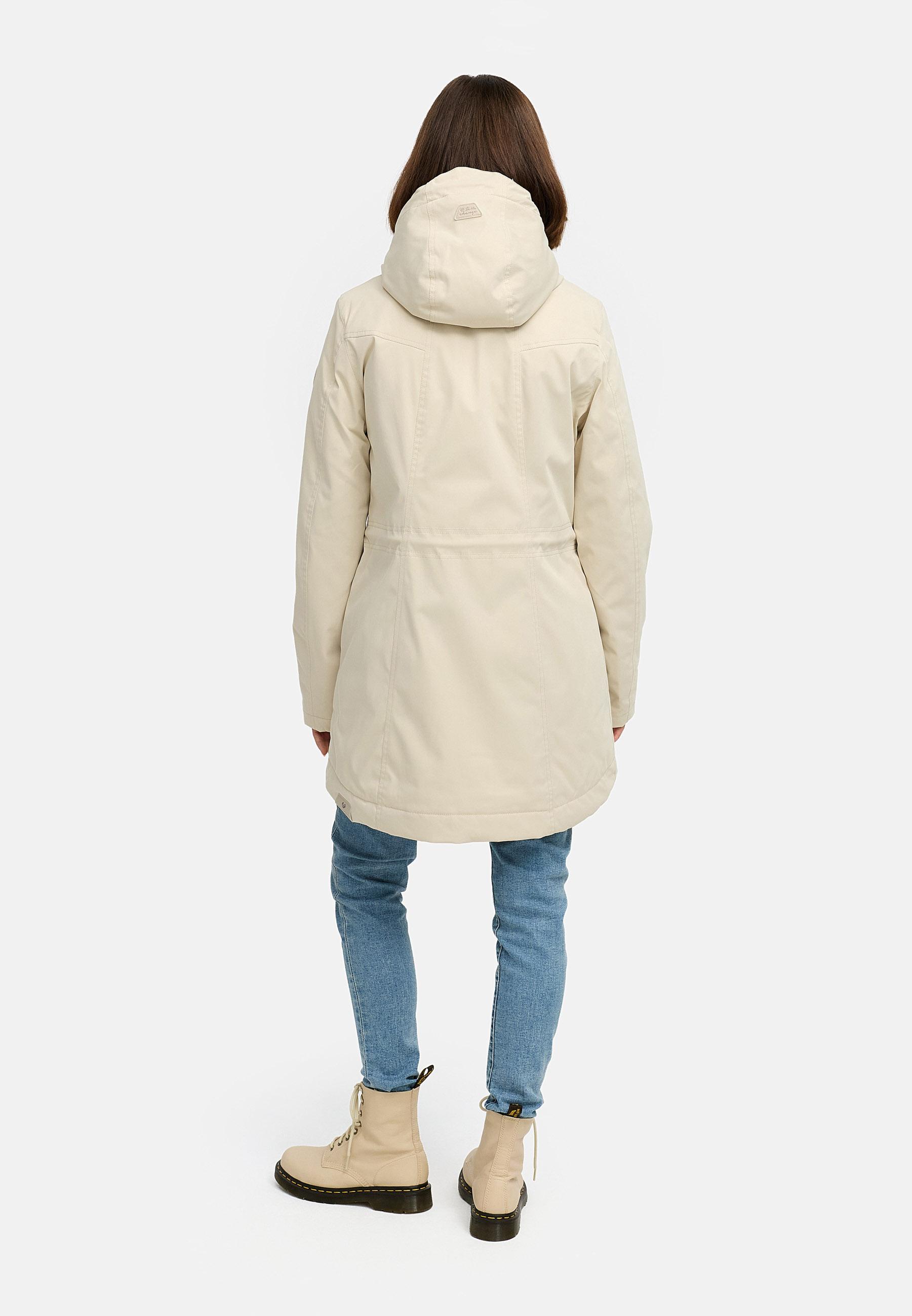 Winterparka mit auffälligen Taillenkordeln "Ellsa YOUMODO" Ecru