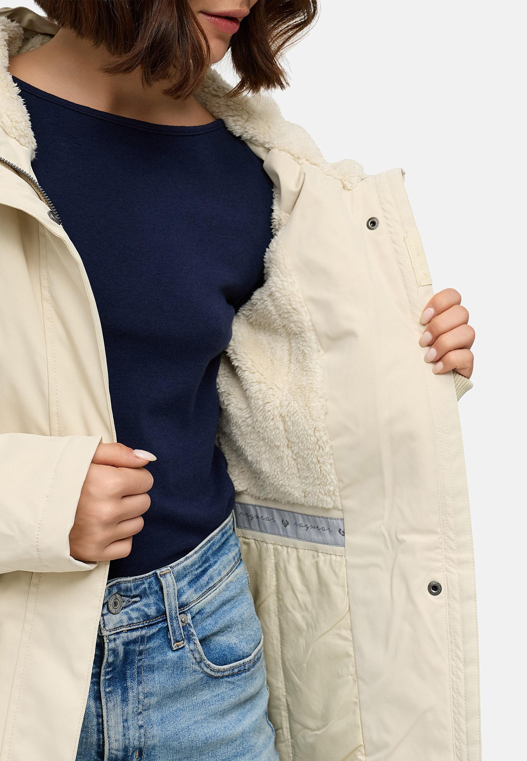Winterparka mit auffälligen Taillenkordeln "Ellsa YOUMODO" Ecru
