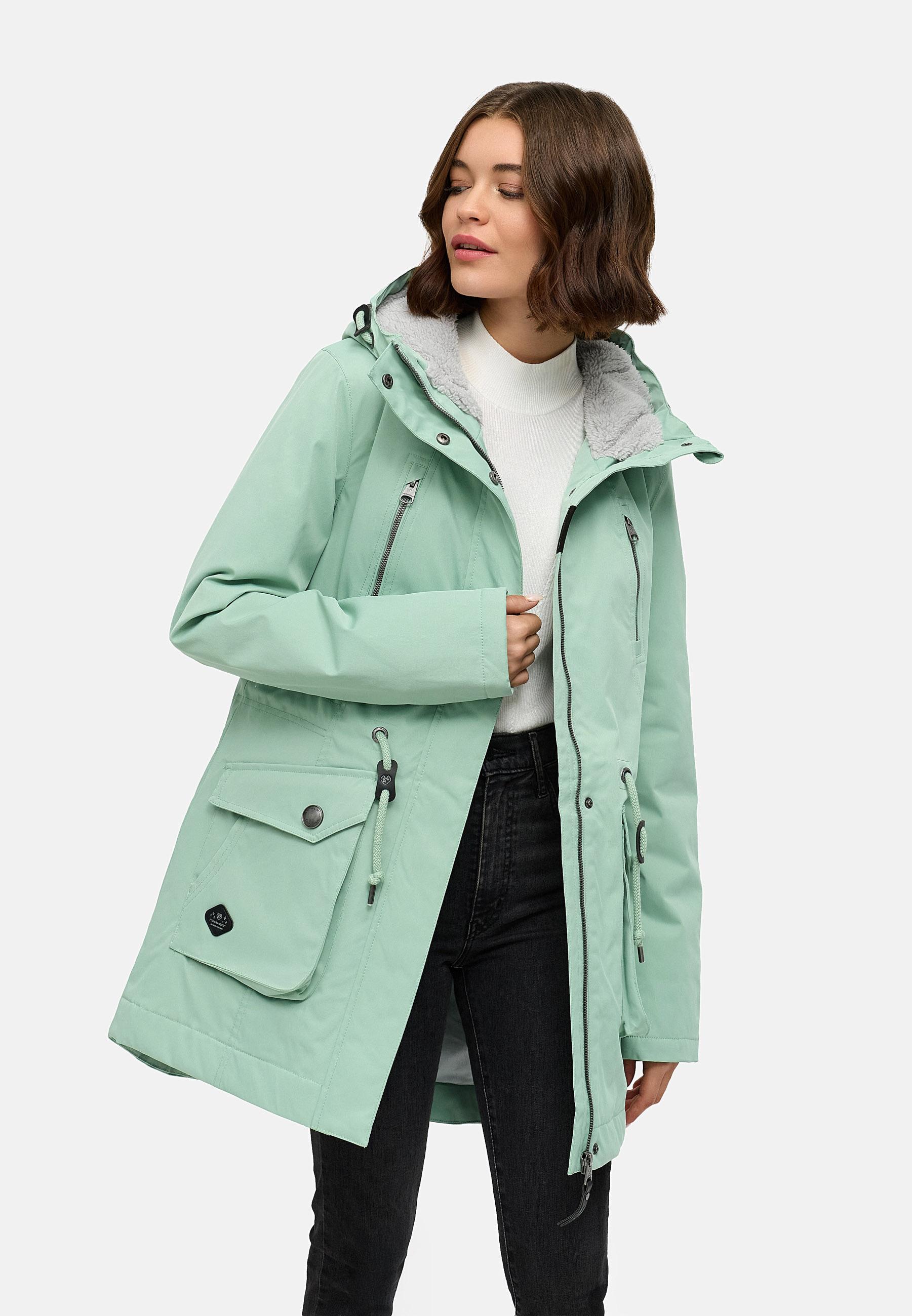 Winterparka mit auffälligen Taillenkordeln "Ellsa YOUMODO" Mint