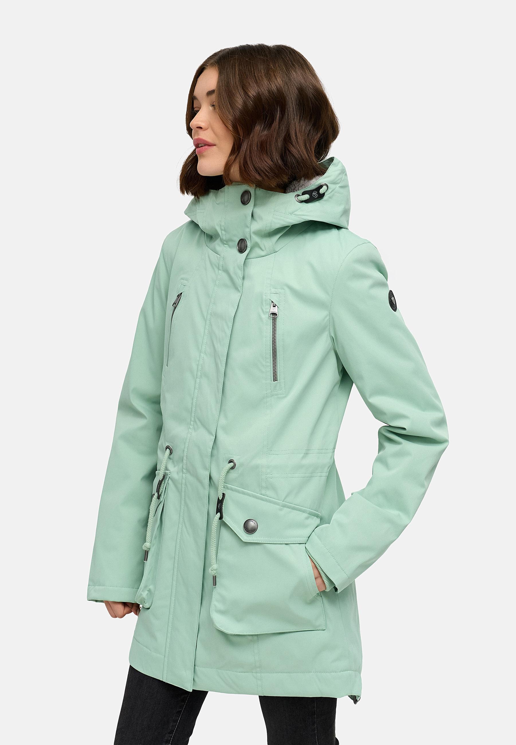 Winterparka mit auffälligen Taillenkordeln "Ellsa YOUMODO" Mint