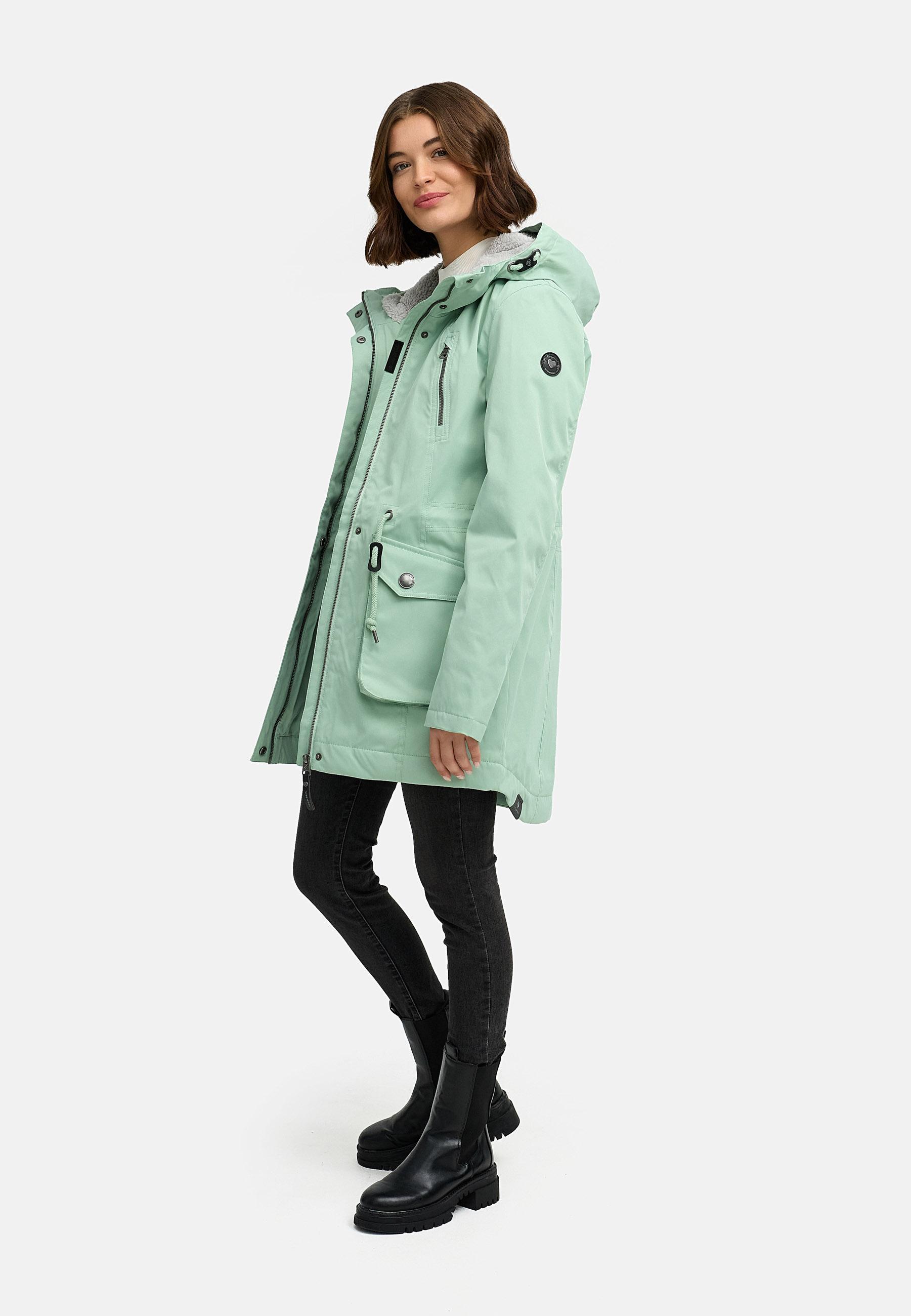 Winterparka mit auffälligen Taillenkordeln "Ellsa YOUMODO" Mint