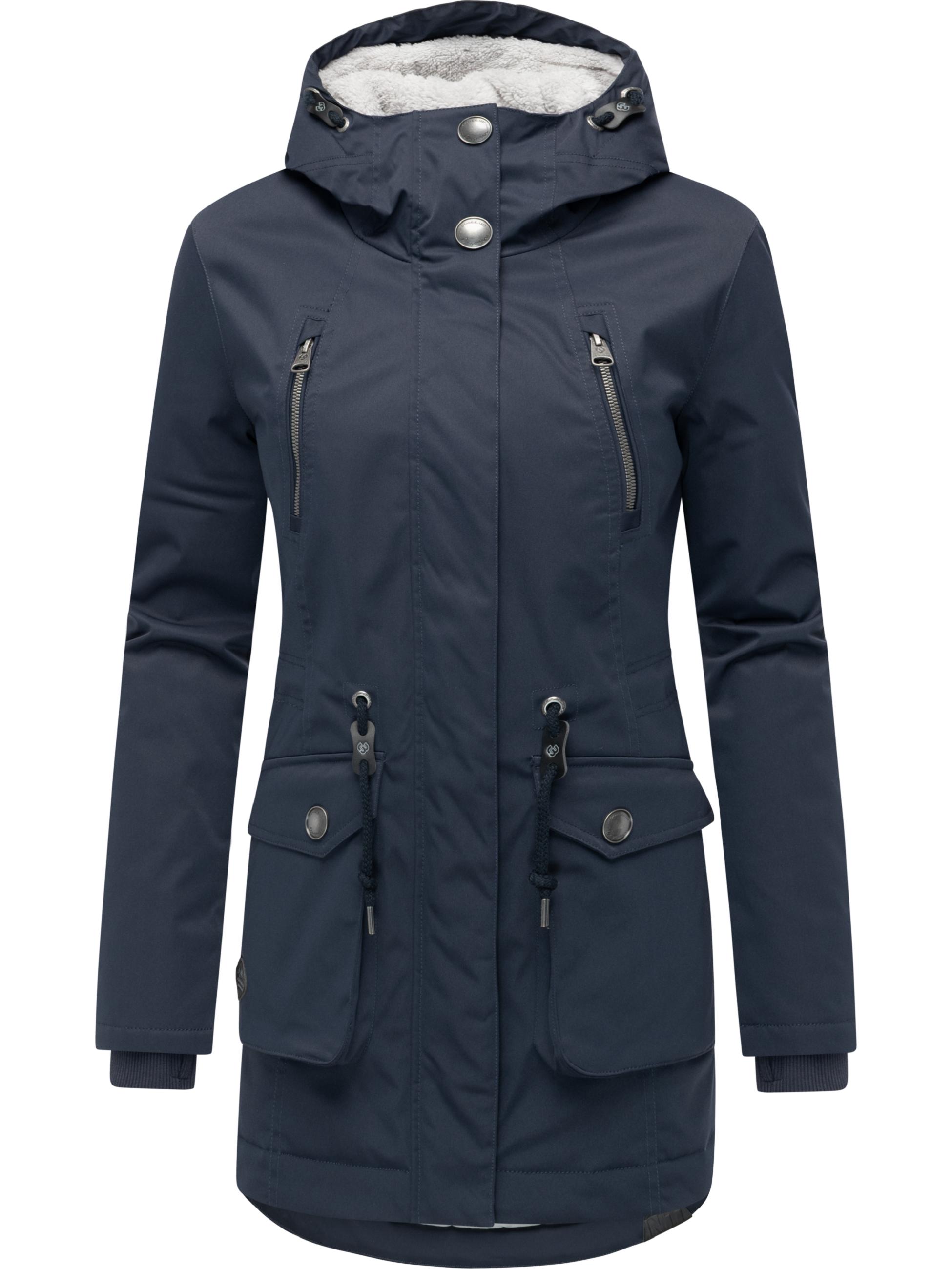 Winterparka mit auffälligen Taillenkordeln "Ellsa YOUMODO" Navy